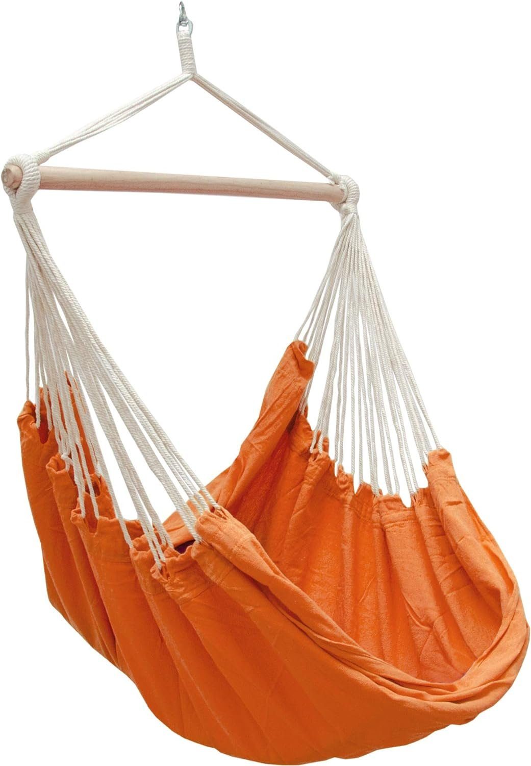 AMANKA Hängestuhl XXL Hängesessel Hängestuhl 2 Personen Orange, 185x130cm bis 150 kg Baumwolle