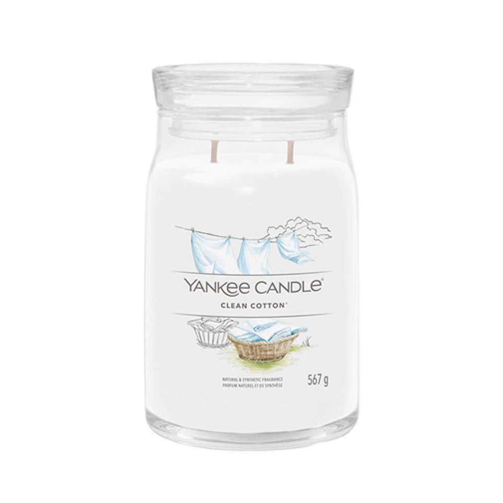 Yankee Candle Duftkerze Clean Cotton Signatur Kerze 567 g