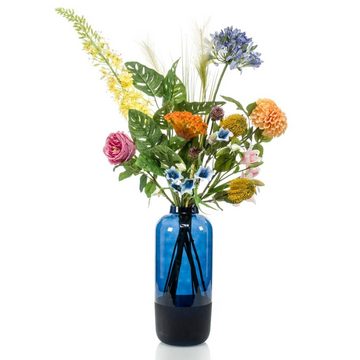 Kunstrasen Künstlicher Blumenstrauß Ultimate Bliss XL 100 cm Mehrfarbig, Emerald, Höhe: 100 mm