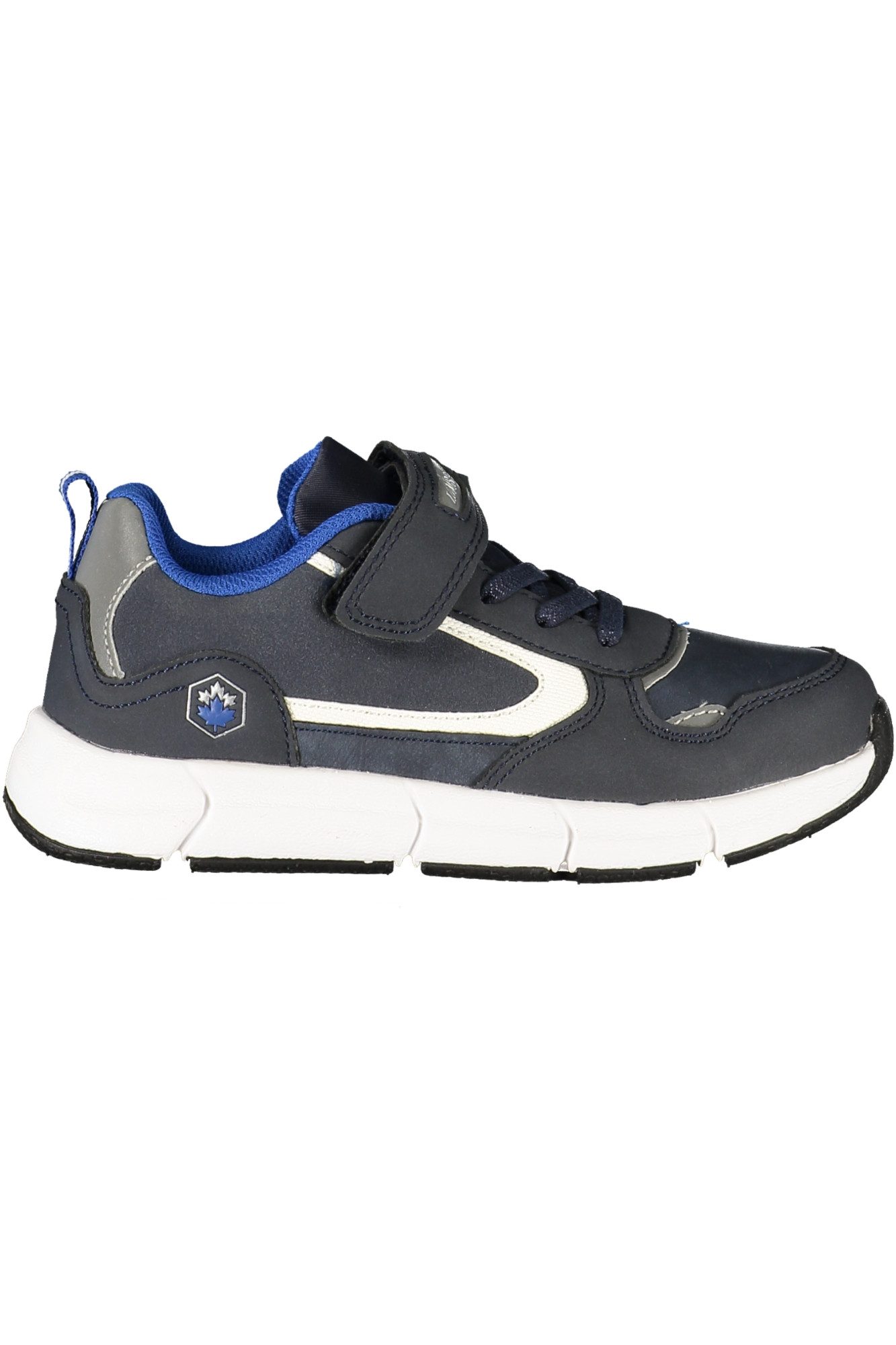 LUMBERJACK Sneaker Kinder-Sportschuh Blau mit Klett und Elastiksenkeln