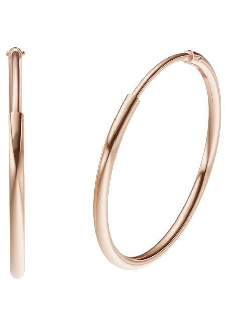 Paar Creolen Schmuck Geschenk Silber 925 3,9 mm breit