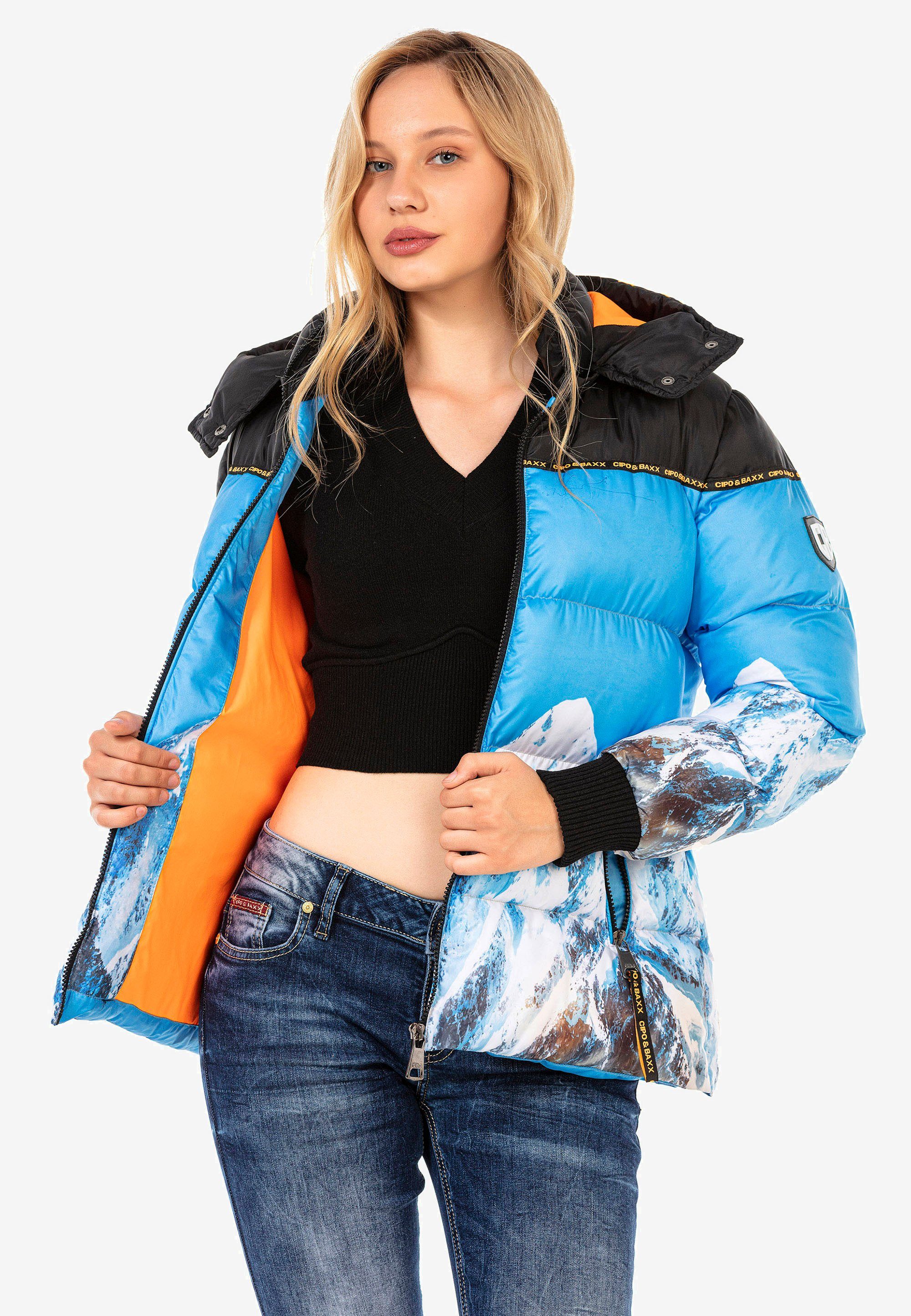 Cipo & Baxx Steppjacke mit Print auffäligem