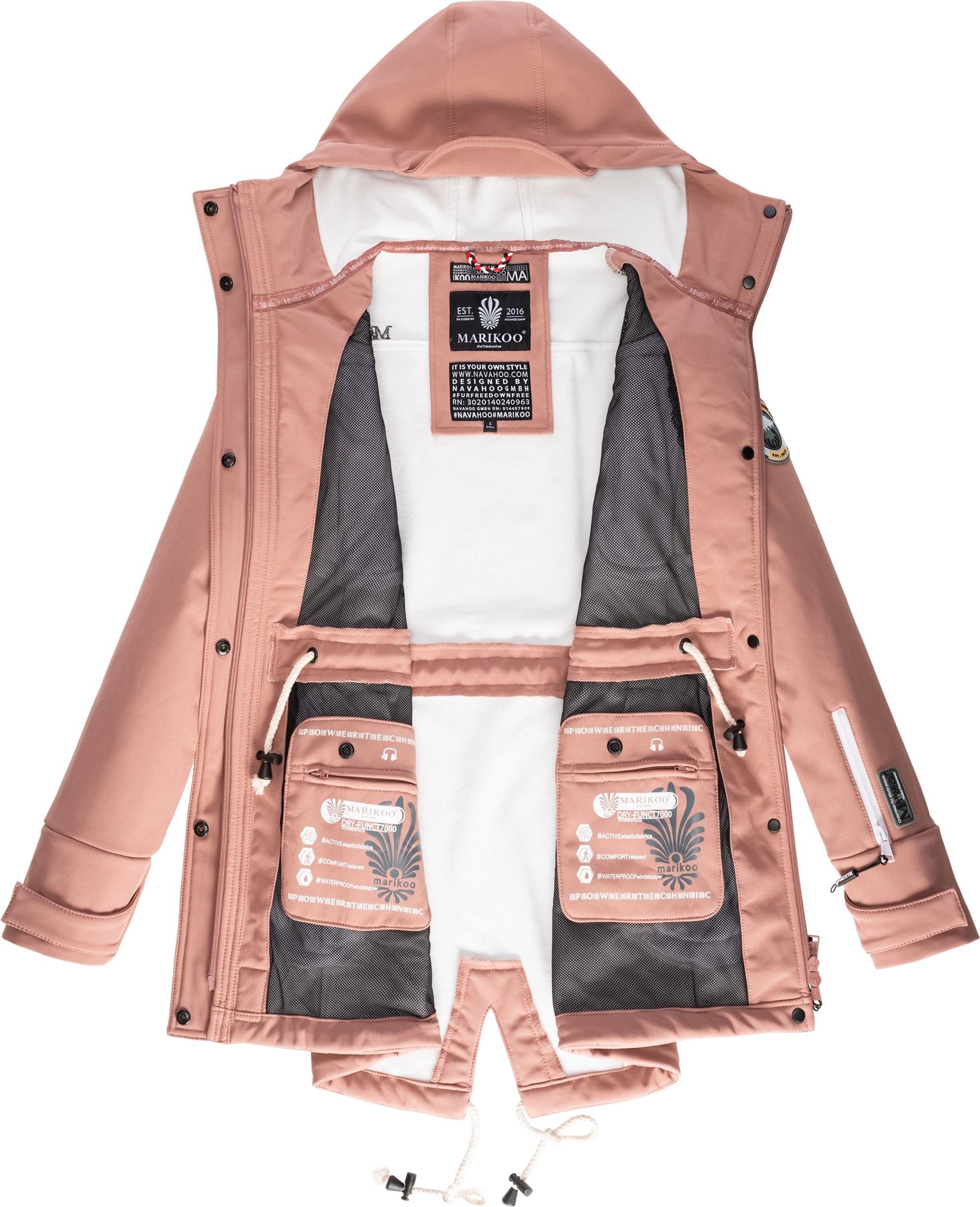 Marikoo Funktionsmantel Zimtzicke Softshell Parka mit Kapuze