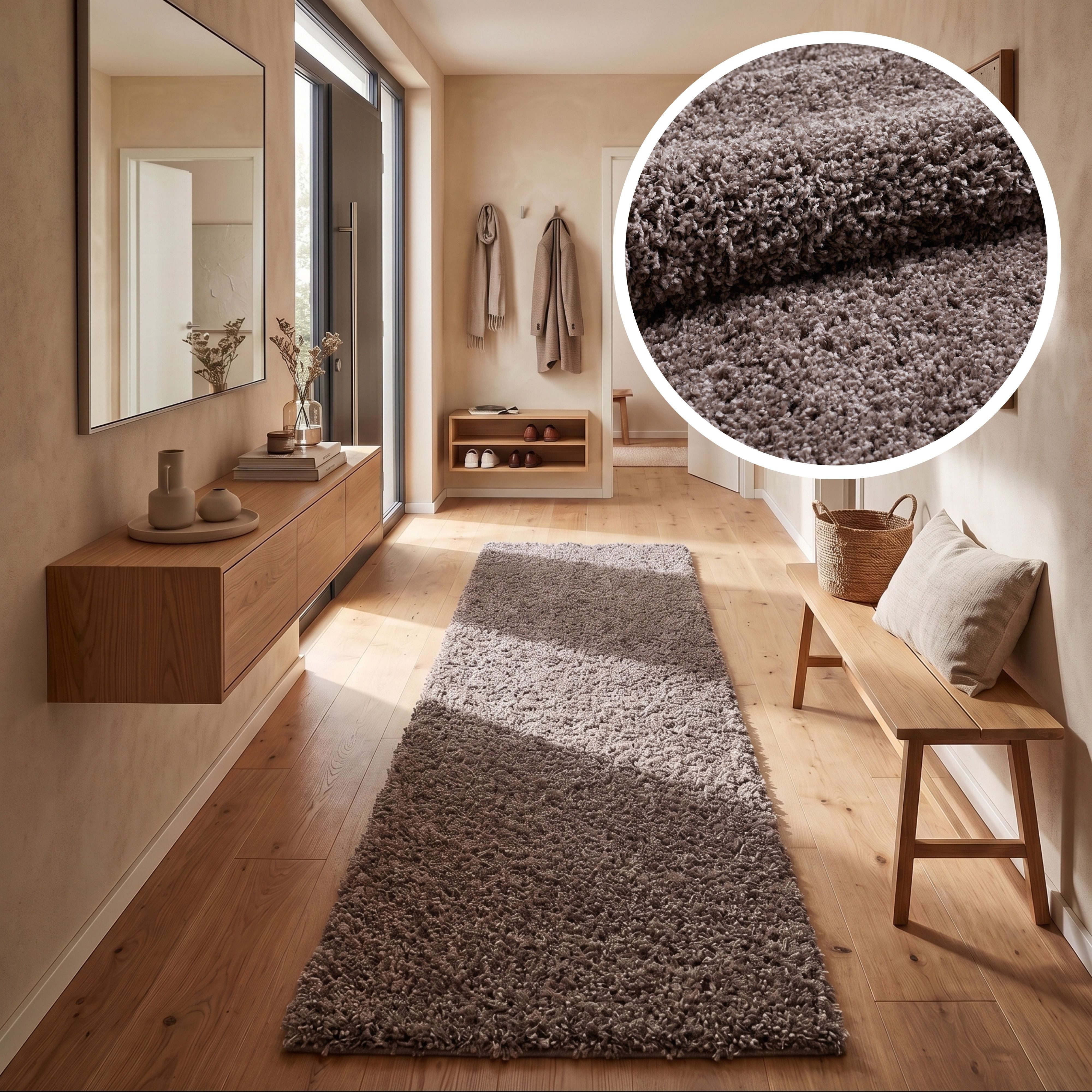 OTTO home Hochflor-Teppich Viva Shaggy, in Standard- und Premium-Qualität, 30 mm oder 45 mm Höhe, rechteckig, Uni Farben, einfarbig, weich, kuschelig, Läufer, Kundenliebling