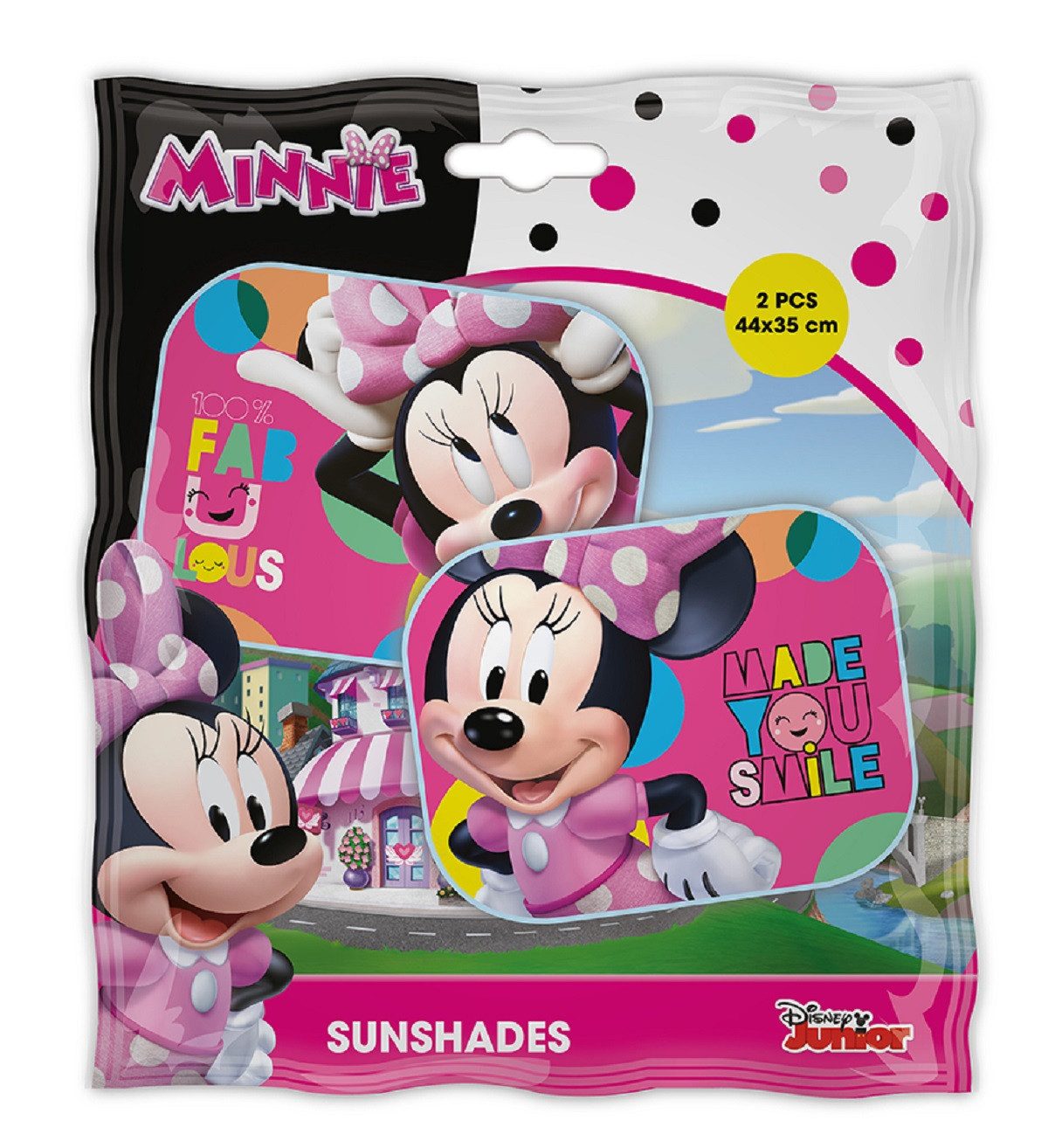 Disney Minnie Mouse Autosonnenschutz Sonnenschutz für Kinder, einfache Befestigung mit Saugnapf – Bild 4 von 4