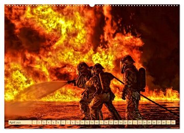 CALVENDO Wandkalender Feuerwehr - Einsätze (Premium, hochwertiger DIN A2 Wandkalender 2023, Kunstdruck in Hochglanz)