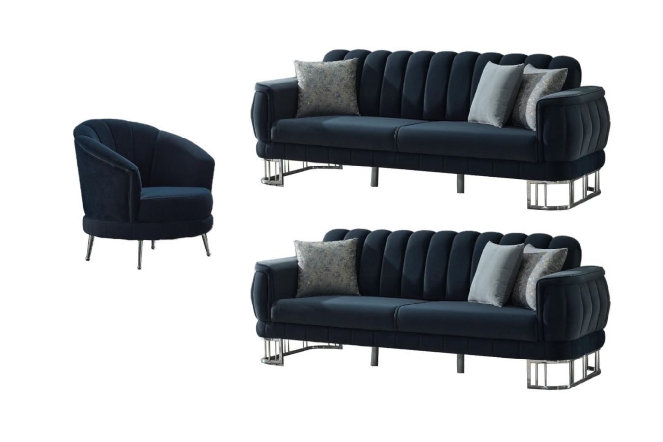 Villa Möbel Polstergarnitur Apollon, (Set, 3-tlg), Hand Made Quality, pfleg günstig online kaufen