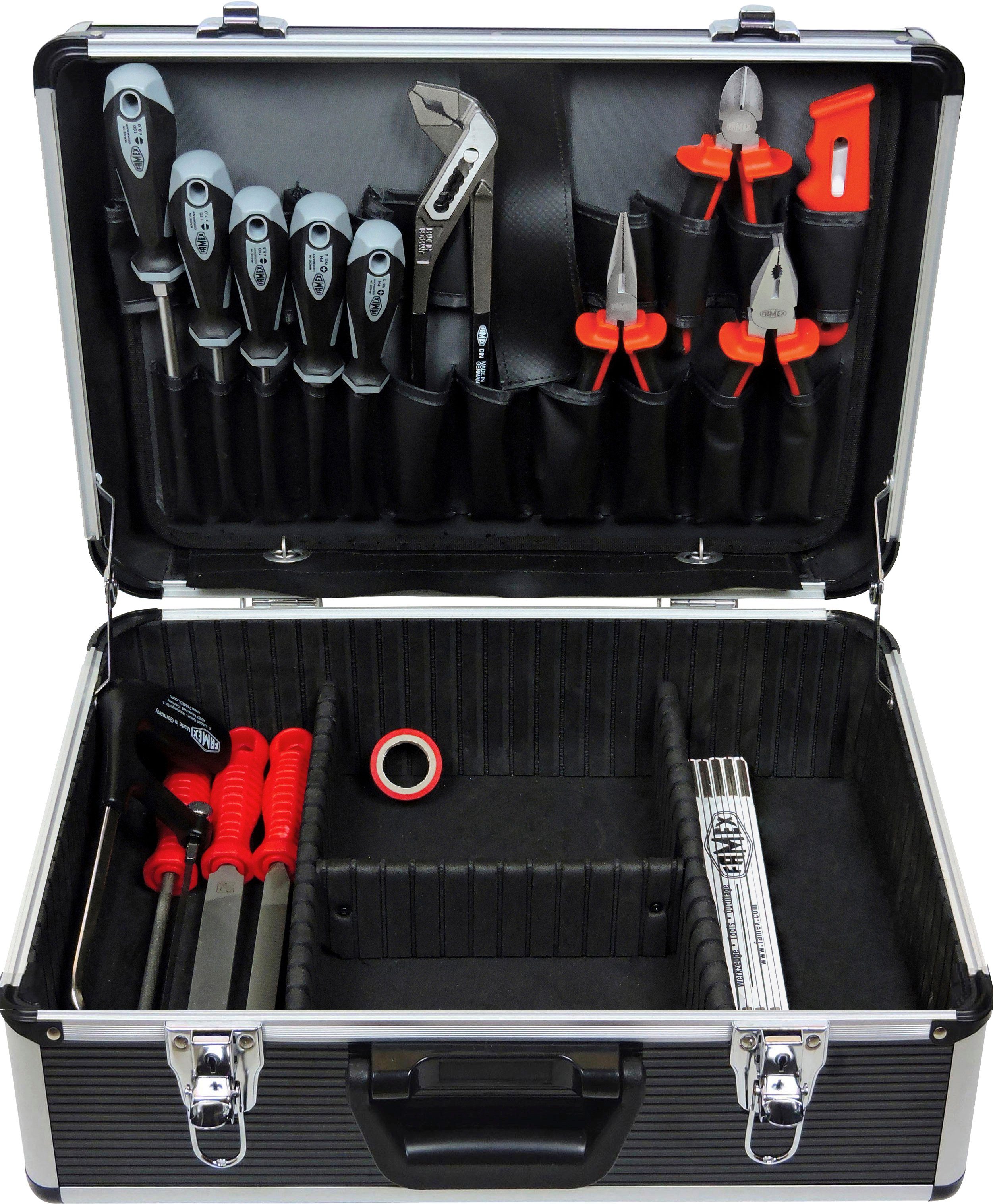 FAMEX Werkzeugset 749-94, 48-tlg., Top-Werkzeugkoffer Werkzeug mit