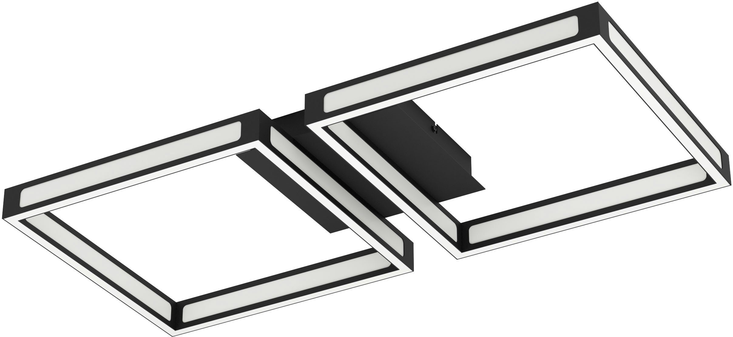 EGLO Deckenleuchte ALTAFLOR, LED in Stahl Warmweiß, - fest 2,8W schwarz aus - Deckenleuchte integriert, Warmweiß