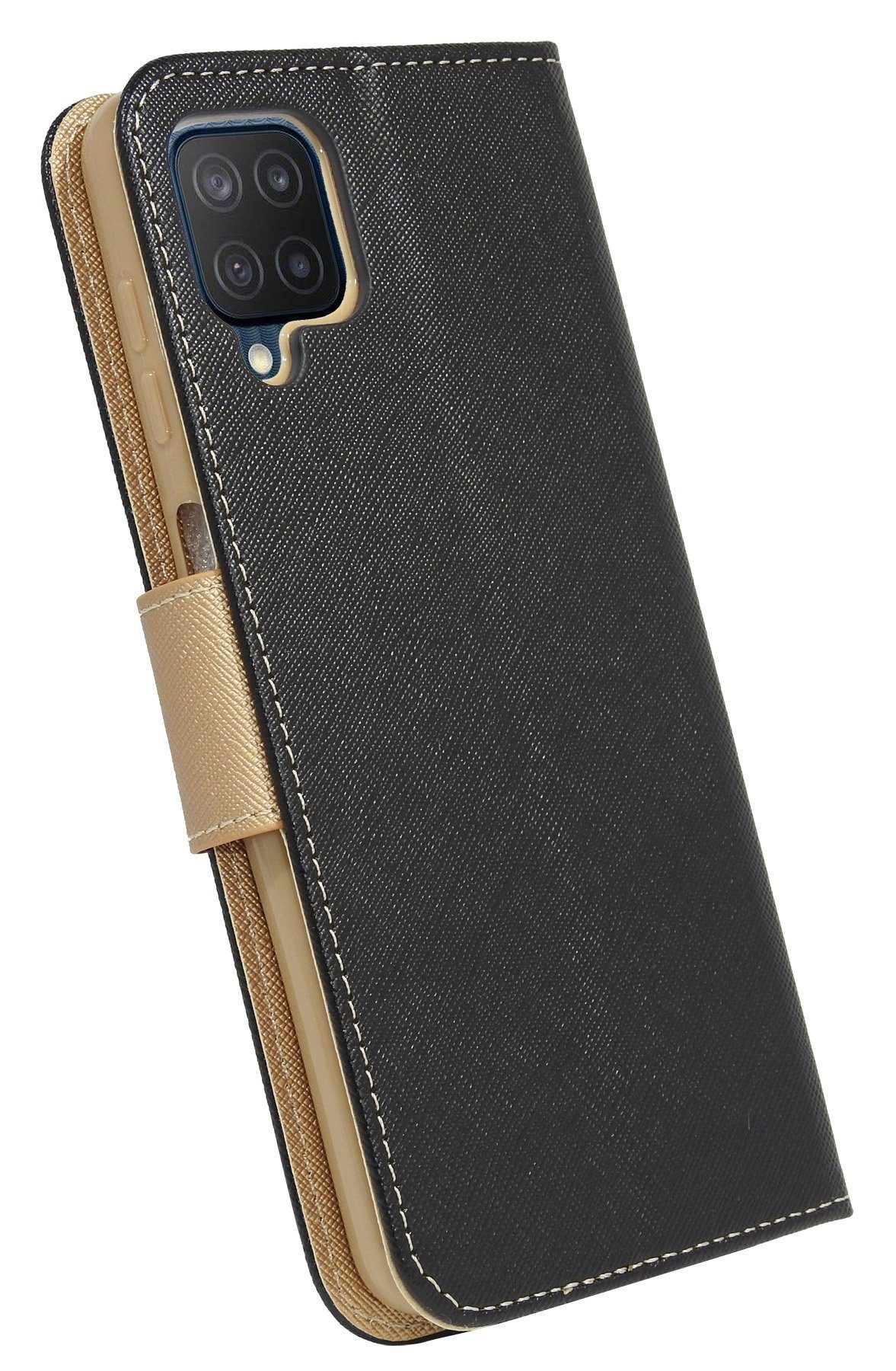 cofi1453 Handyhülle Buch Tasche "Fancy" SAMSUNG GALAXY M12 (M127F), Kunstleder Schutzhülle Handy Wallet Case Cover mit Kartenfächern, Stan