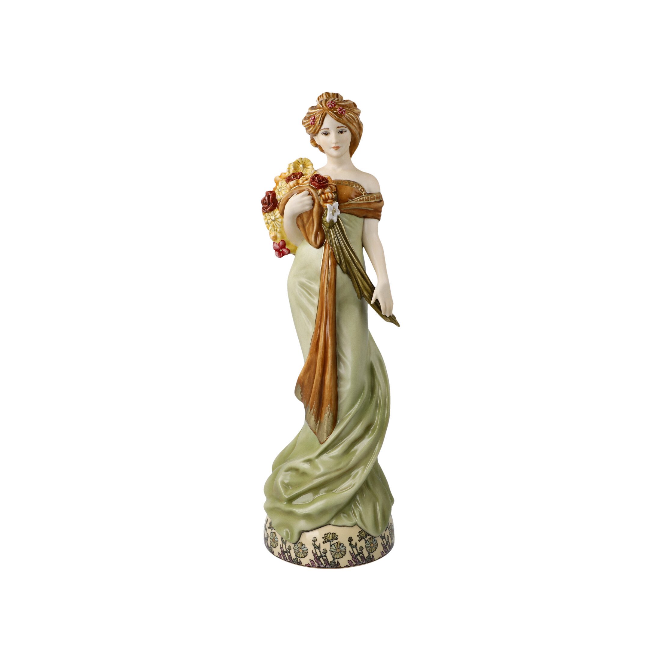 Dekomiro Skulptur Alphonse Mucha - Frühling 1900 wunderschöne Deoskulptur von Goebel (1 St)