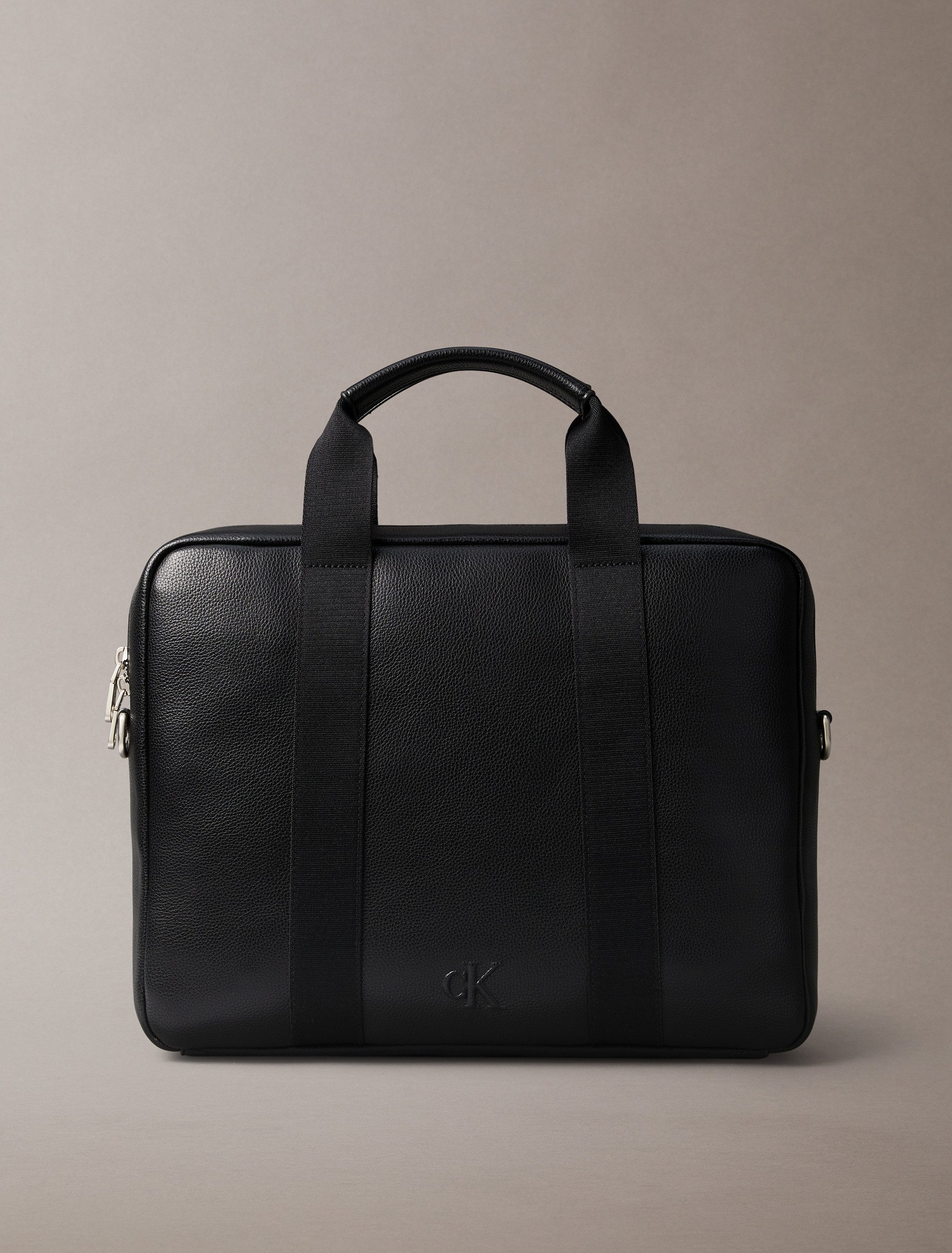Calvin Klein Laptoptasche WEBBING STRAP LAPTOP BAG, Unisex Geschäftstasche, Computertasche mit CK-Schriftzug
