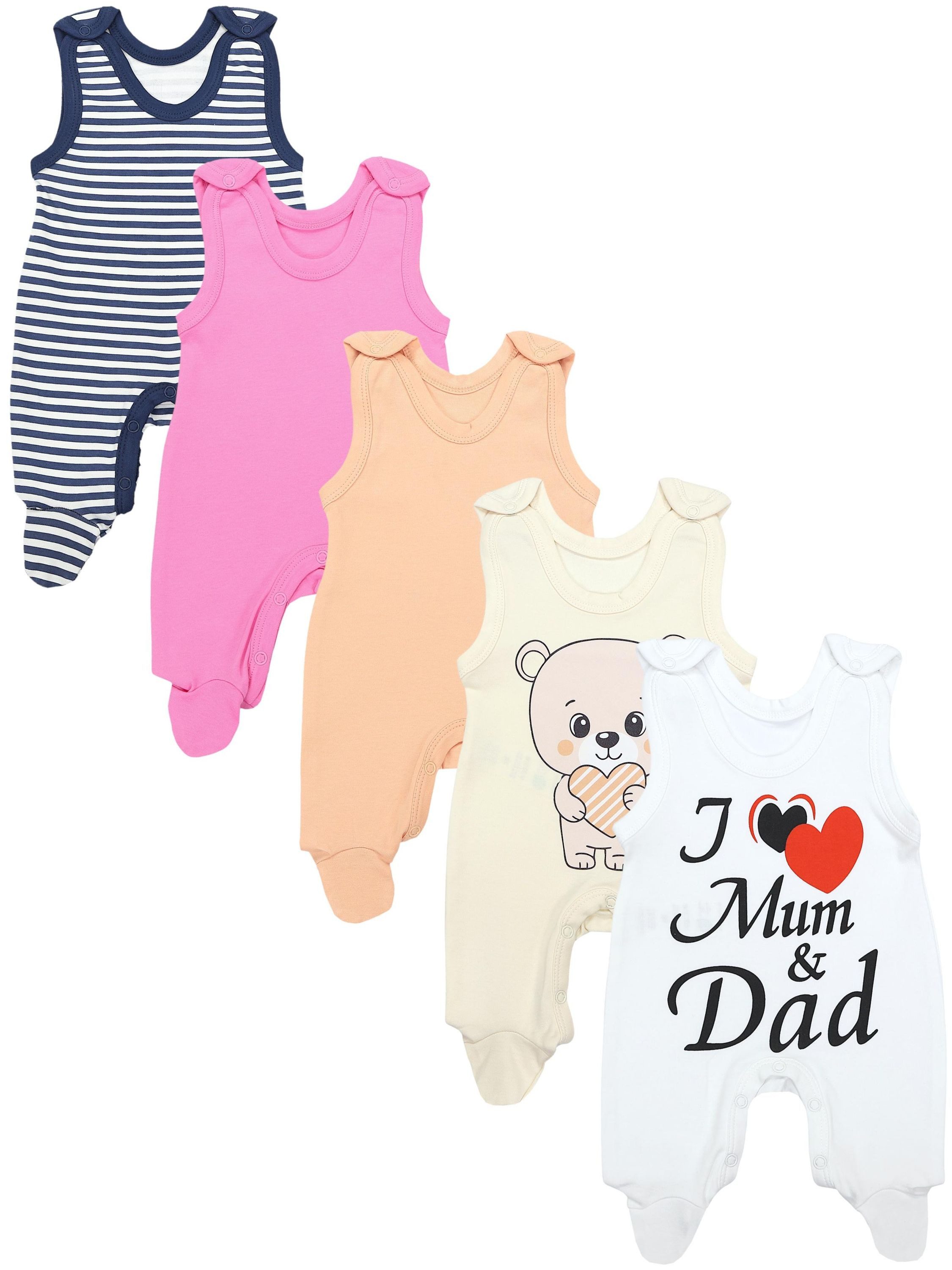 TupTam Strampler TupTam Unisex Baby Strampler mit Aufdruck 5er Set