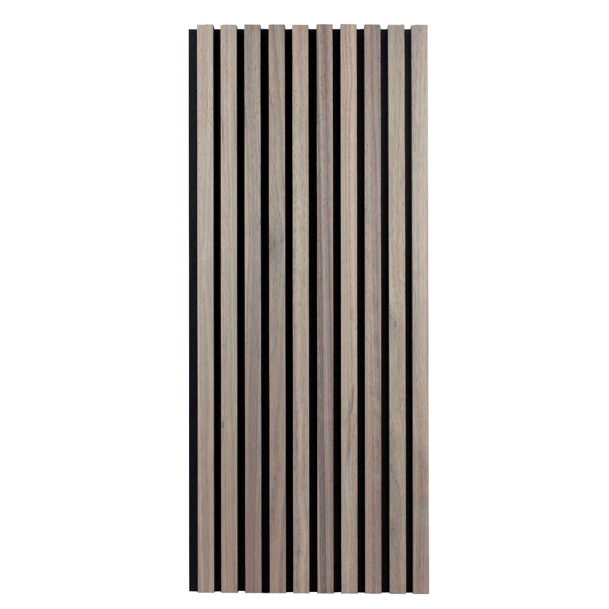 PROVISTON 3D Wandpaneel 1200 x 600 x 18 mm, Walnuss, Holz furniert
