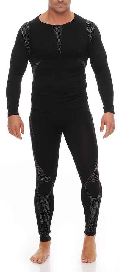 Cocain underwear Thermounterhemd »Skiunterwäsche für Herren Thermounterwäsche Funktionsunterwäsche Set Hemd Hose« (2 St), hochfunktionelle Membrantechnologie