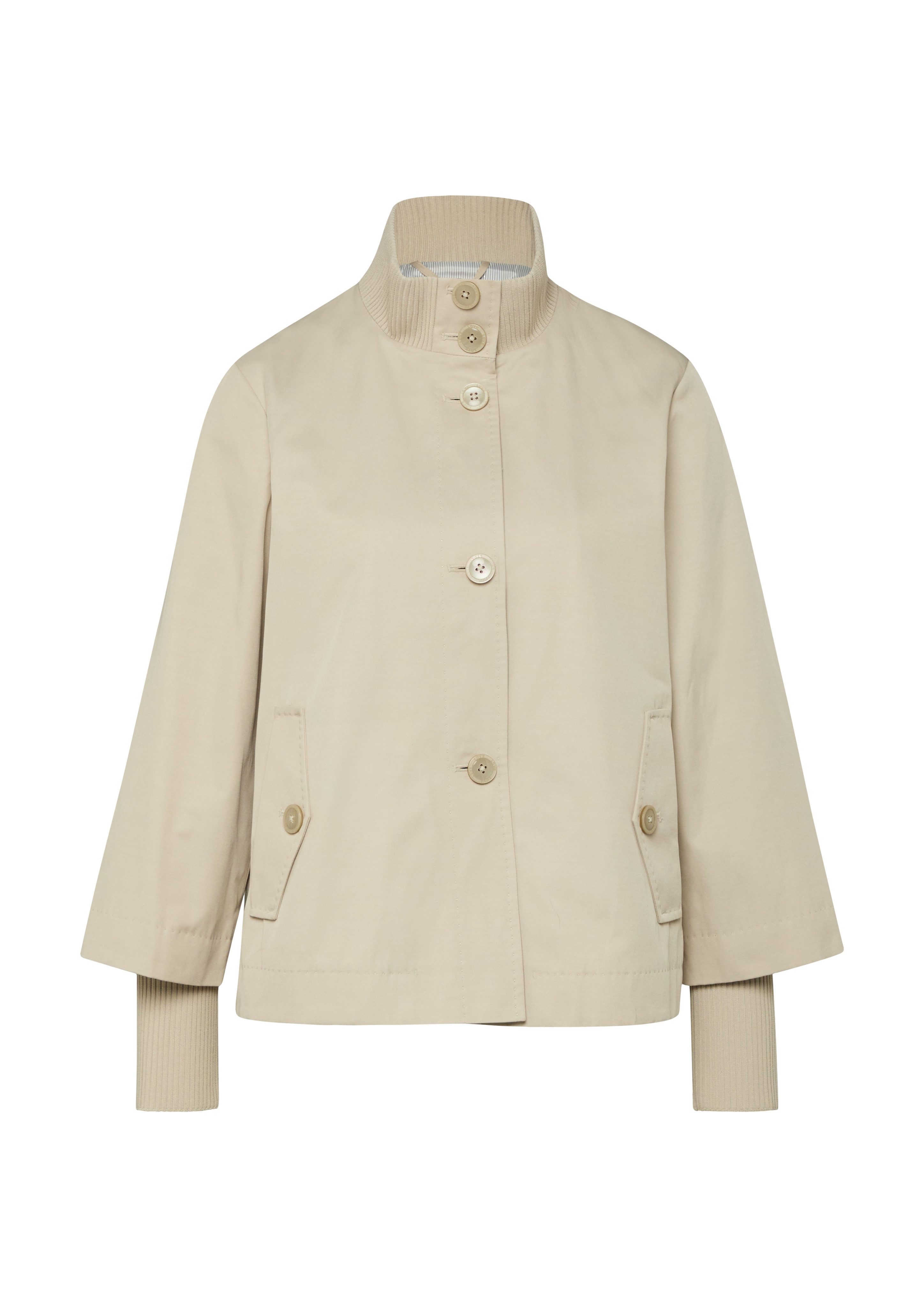 s.Oliver BLACK LABEL Kurzjacke mit Stehkragen und Knopfleise günstig online kaufen