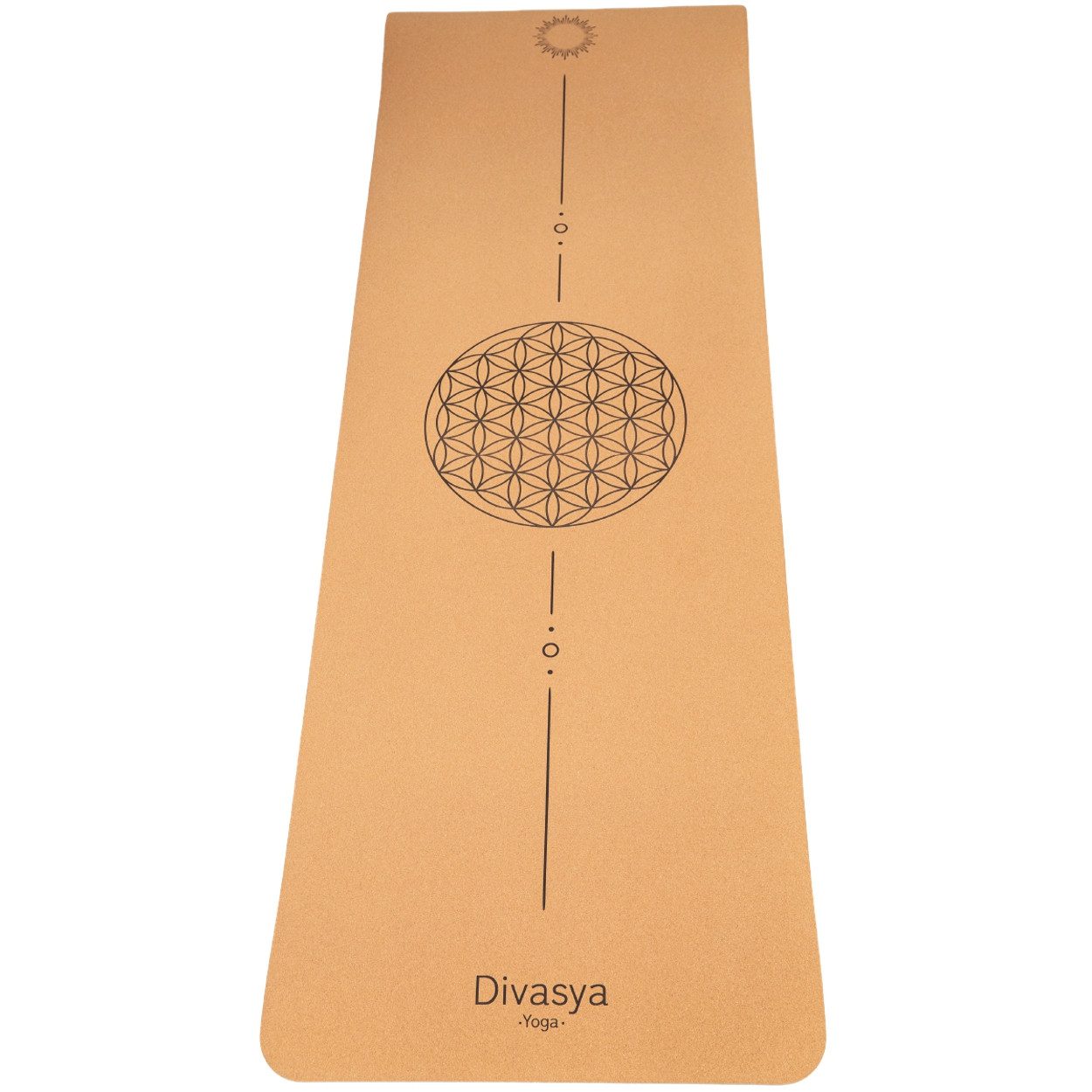 DIVASYA Yogamatte Leichte Yogamatte aus Kork & TPE, rutschfest, dämpfend & nachhaltig