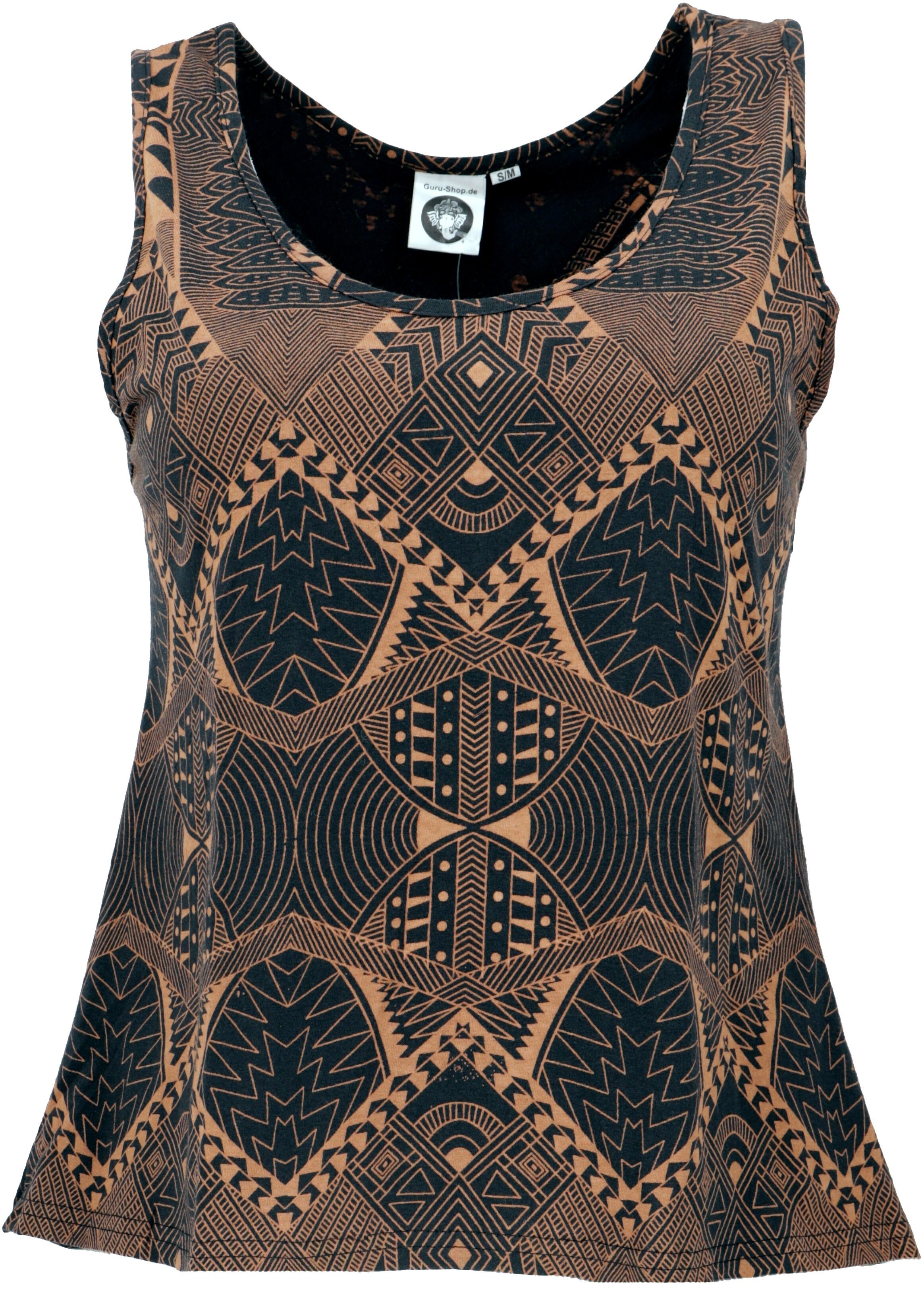 Guru-Shop T-Shirt Rückenfreies Tank Top, Goa Festivaltop - Modell 1 Festival, Ethno Style, Retro, Psychedelic, alternative Bekleidung