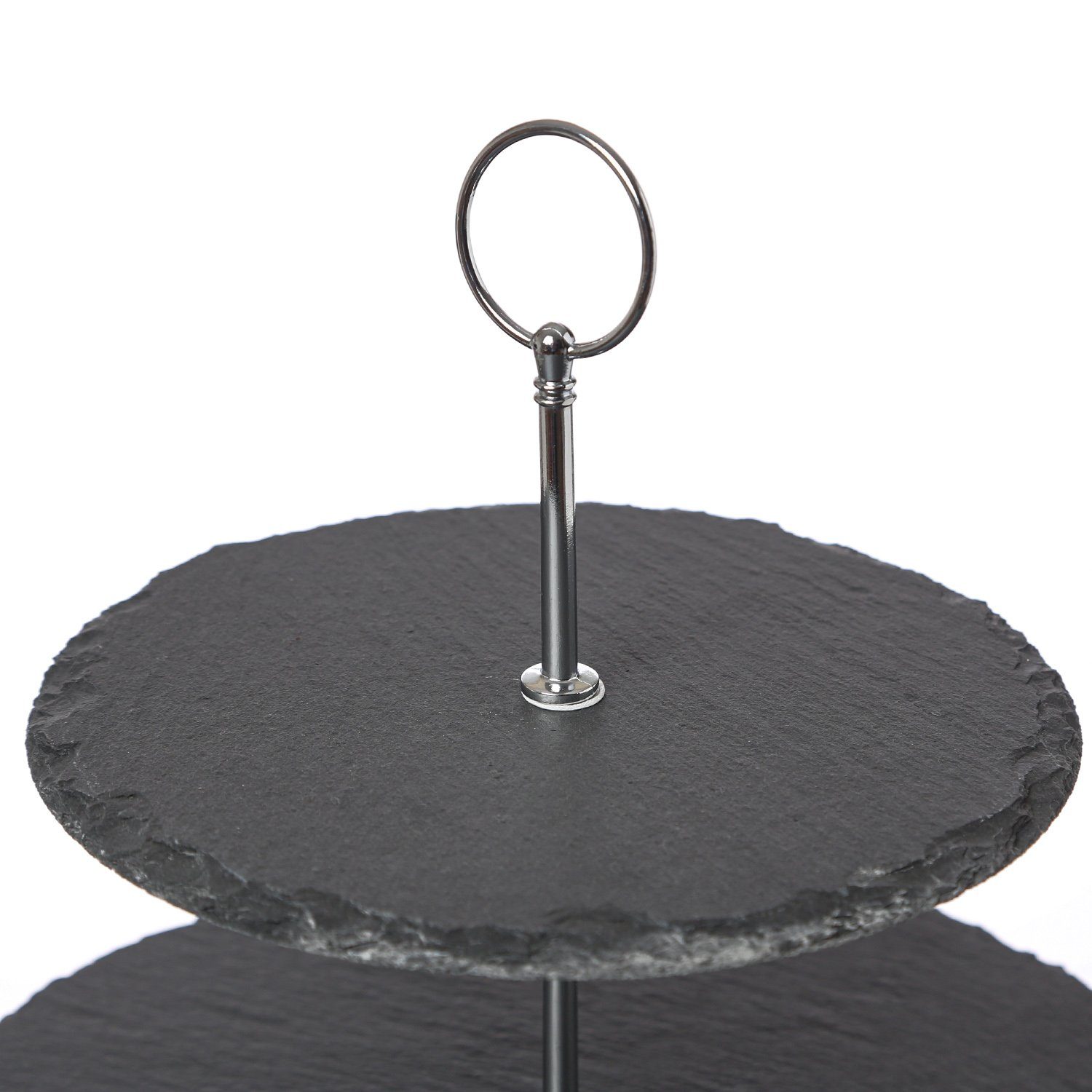 Light & Living Etagere Lutek Schwarz - Servierständer 2-stöckig Metall