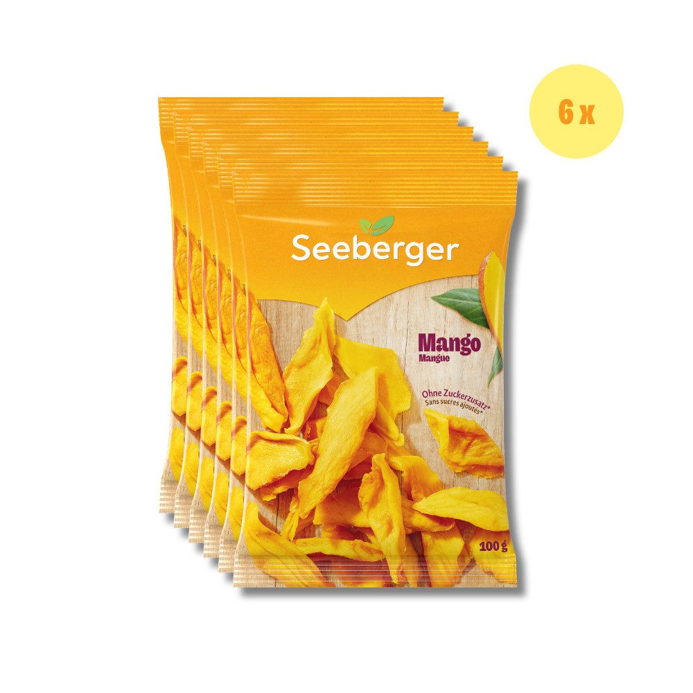Seeberger Snacks Trockenfrüchte Seeberger Mango Multipack - 6 x 100 g, 100 g