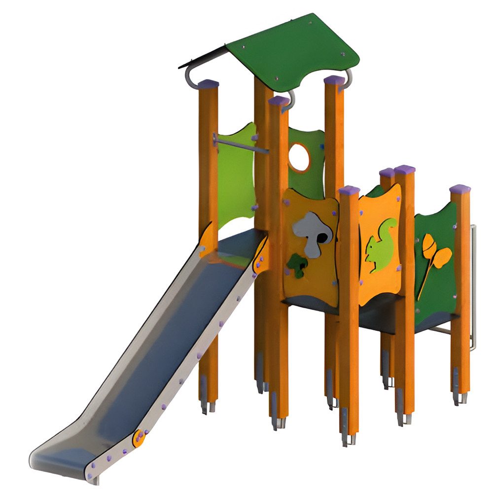 Spielturm Spielplatz Kinderspielplatz Spielgelände Klettergerüst Rutschbahn