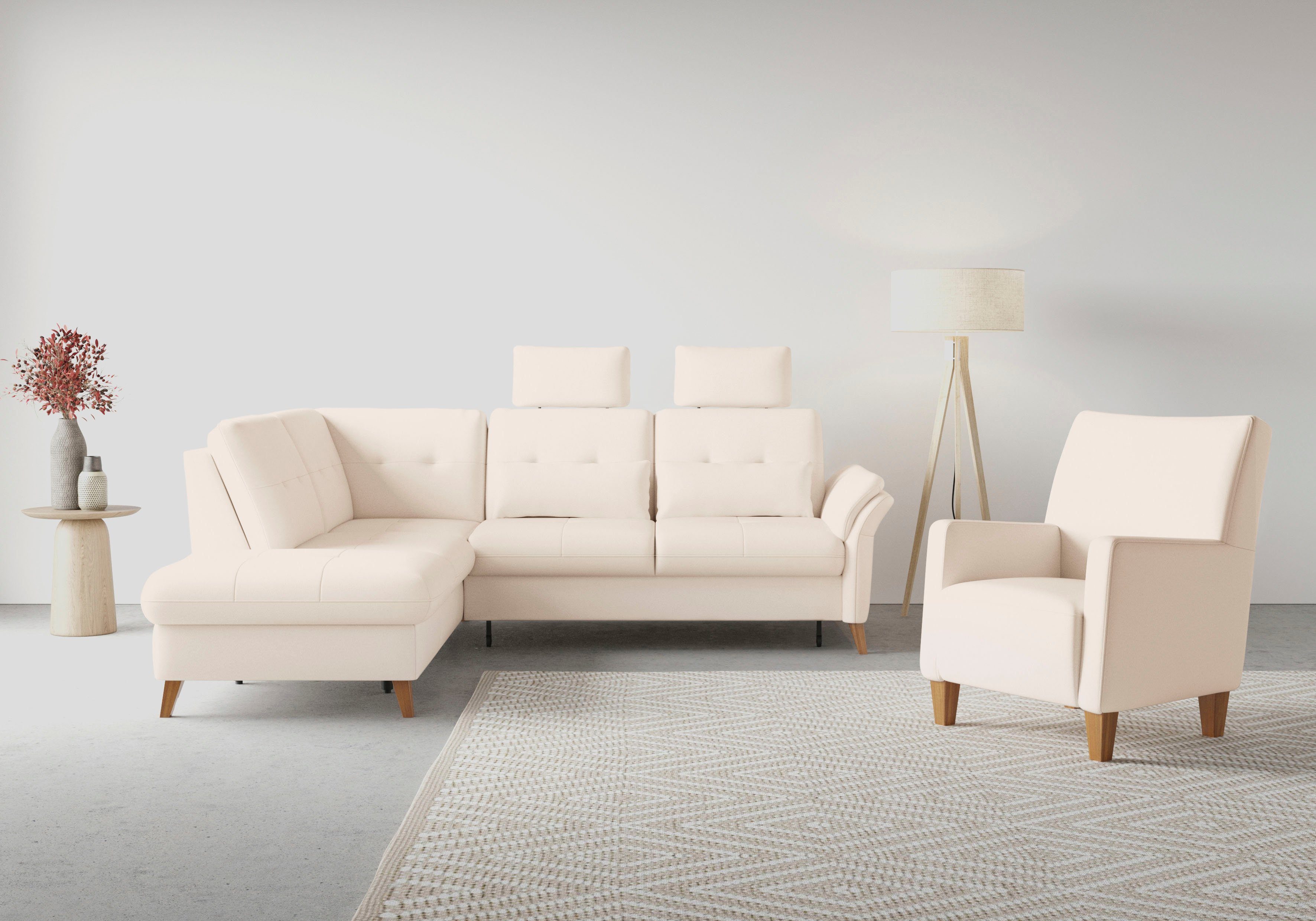 sit&more Ecksofa "Göteborg" inkl. Sitztiefenverstellung, wahlweise mit Bett günstig online kaufen
