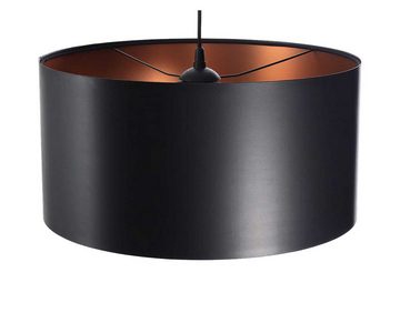 Kiom Pendelleuchte Hängeleuchte Feliza Latex black & copper Ø 50 cm, bei der Installation höhenverstellbar, Leuchtmittel nicht inklusive, Leuchtmittel abhängig