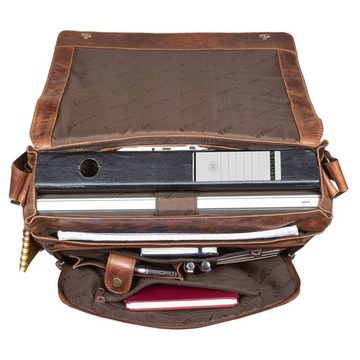 STILORD Laptoptasche "Tom" Vintage Leder Umhängetasche