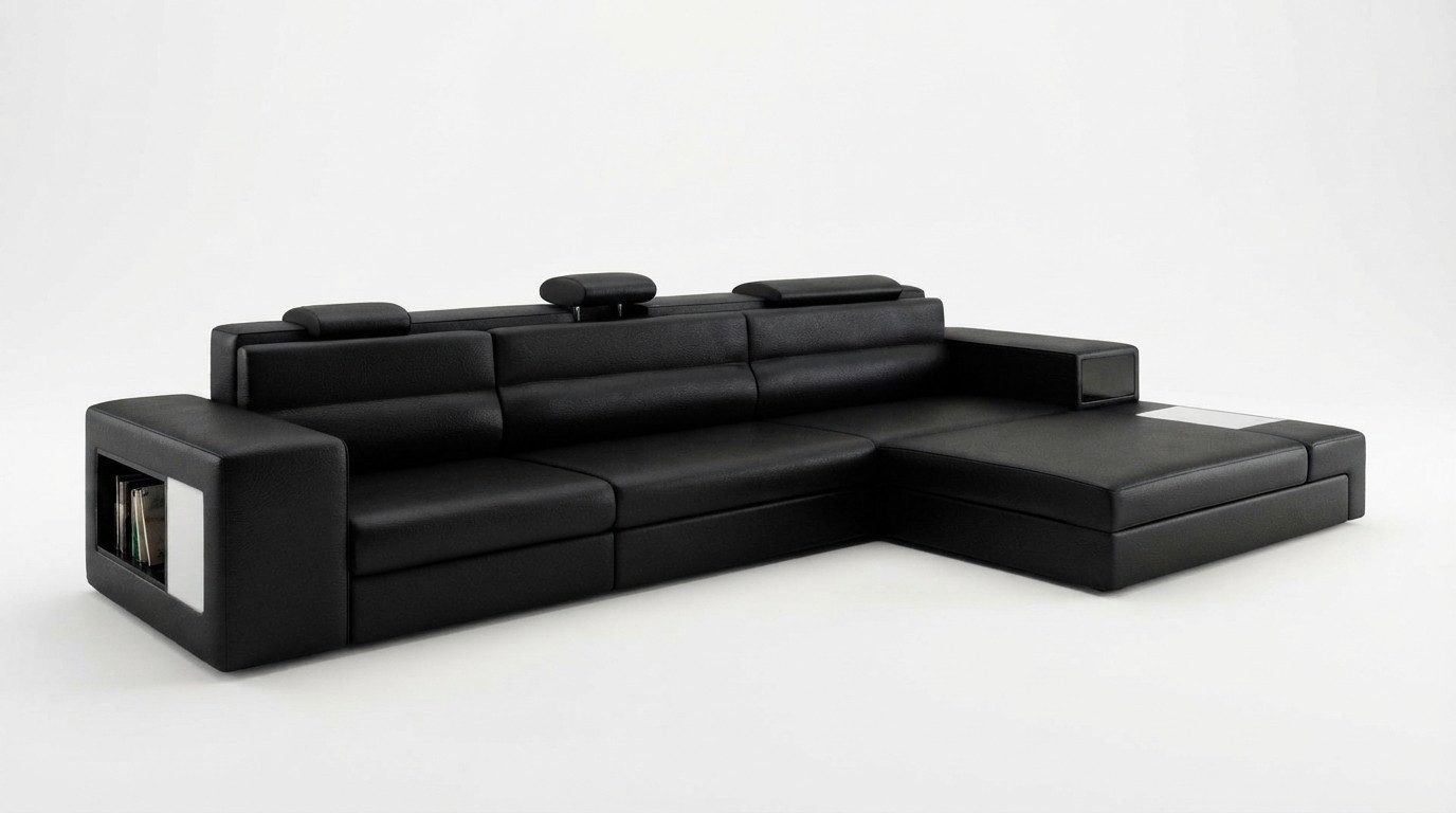 Xlmoebel Ecksofa Designer Eckcouch mit Hocker in modernem Polsterdesign, Ecksofa, Hergestellt in Europa