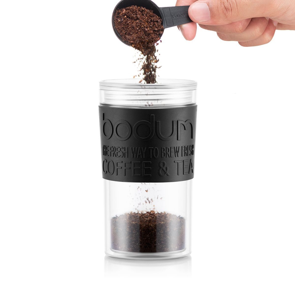 Bodum Besteck-Set Bodum Travel Press schwarz + free extra lid 350ml