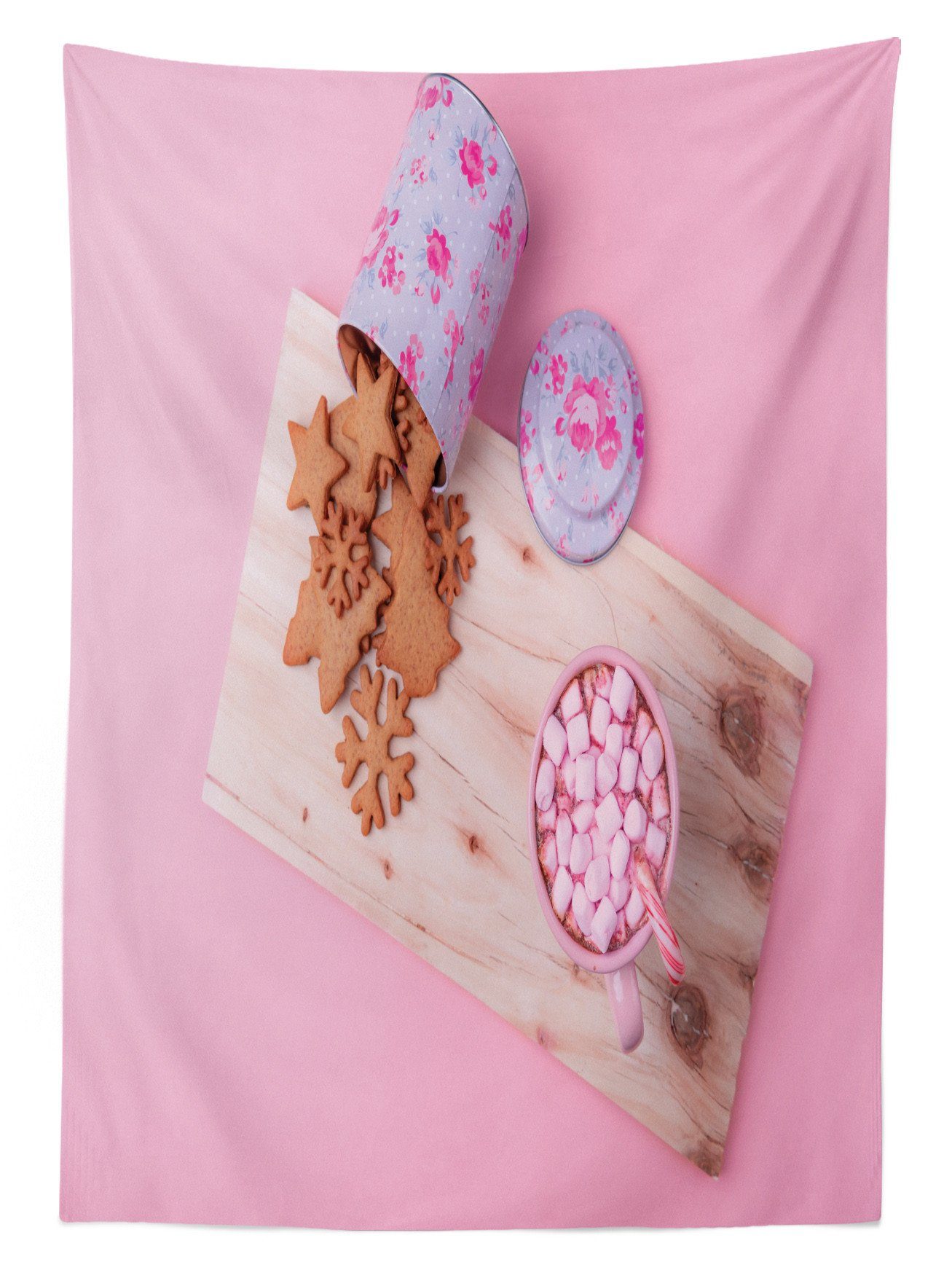 Tischdecke Für Waschbar Weihnachten Lebkuchen-Plätzchen Abakuhaus Klare Farben, Außen Coco geeignet Farbfest Bereich den
