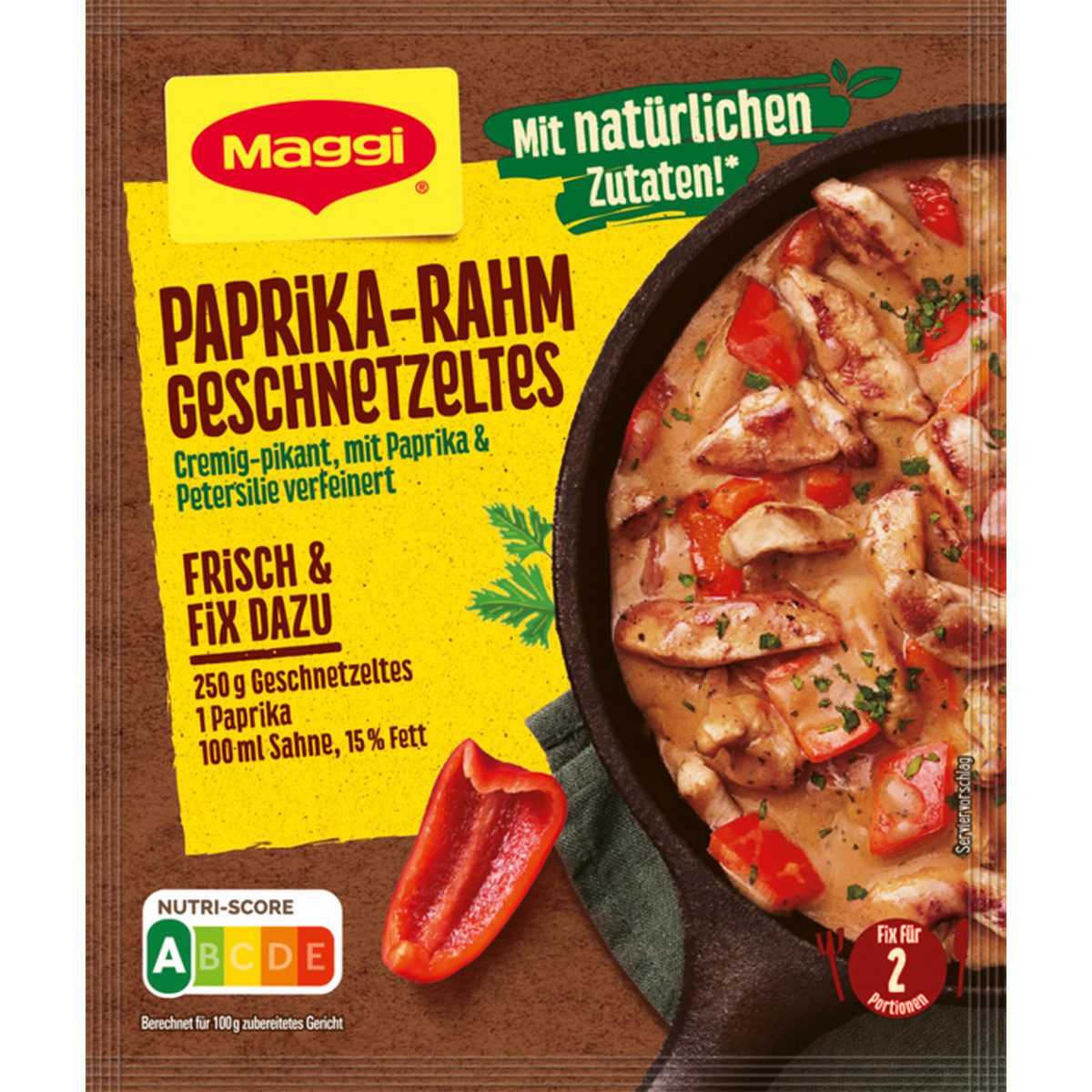 MAGGI Saucen, Maggi Fix für Paprika Rahm Geschnetzeltes cremig und pikant 41g