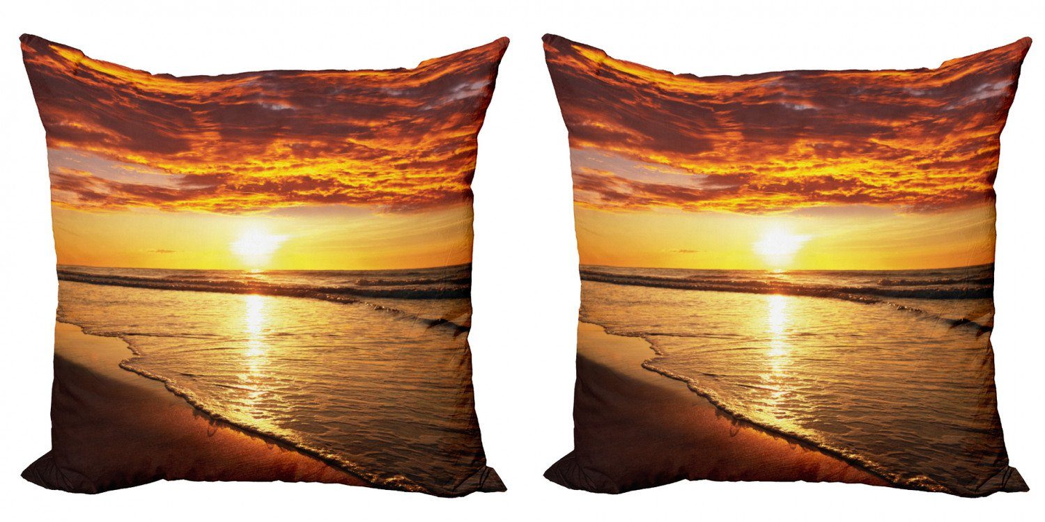 Kissenbezüge Modern Accent Doppelseitiger Digitaldruck, Sunset Stück), Coast hawaiisch Abakuhaus (2 Strand