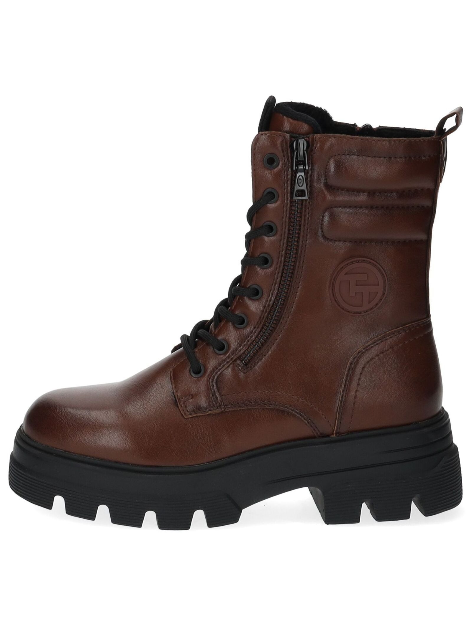 TOM TAILOR Tom Tailor Stiefelette Lederimitat Schnürstiefelette