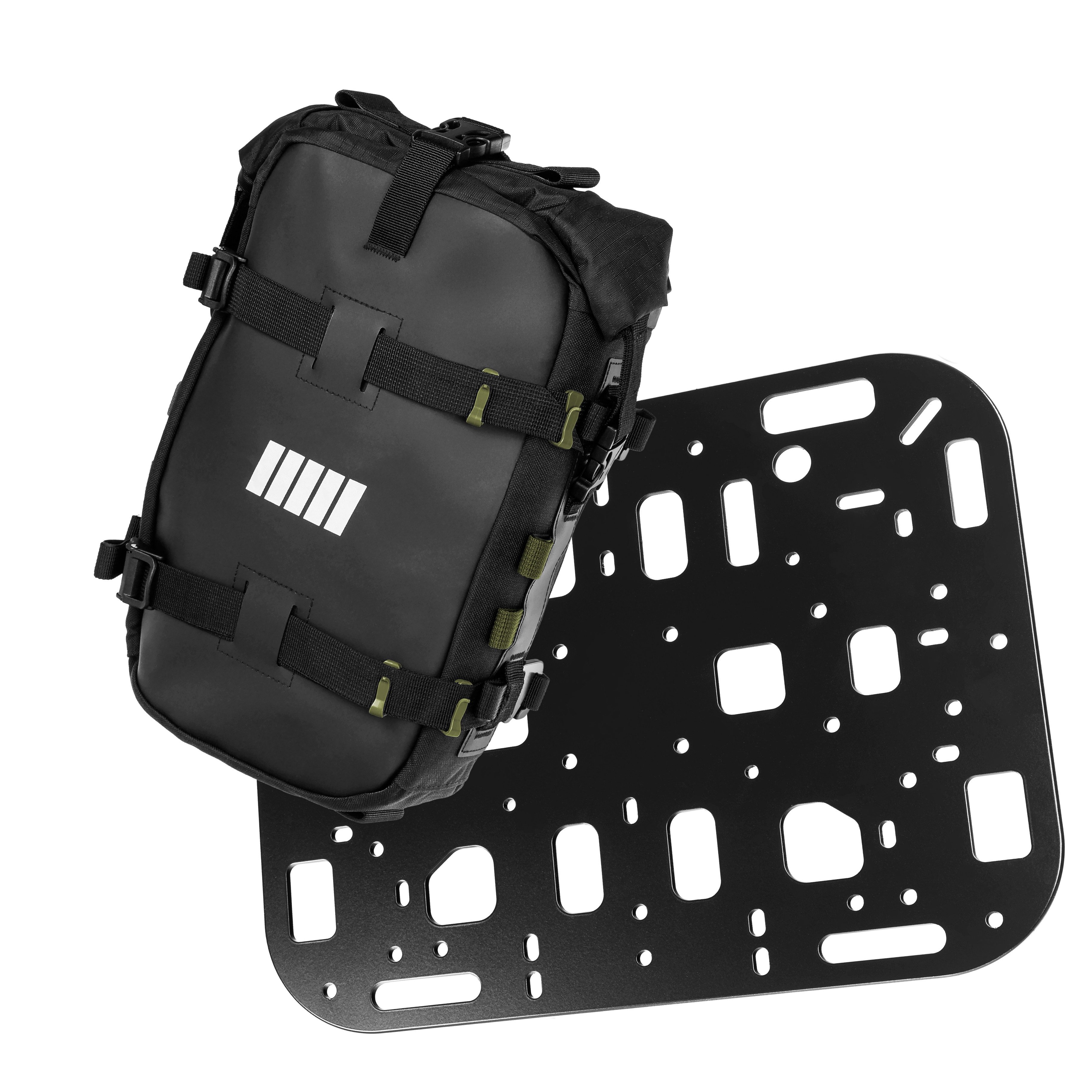 SCHNORR Gepäckträgertasche Seitentasche 6L & Montageplatte für Gepäckträger - Bundle SCHNORR