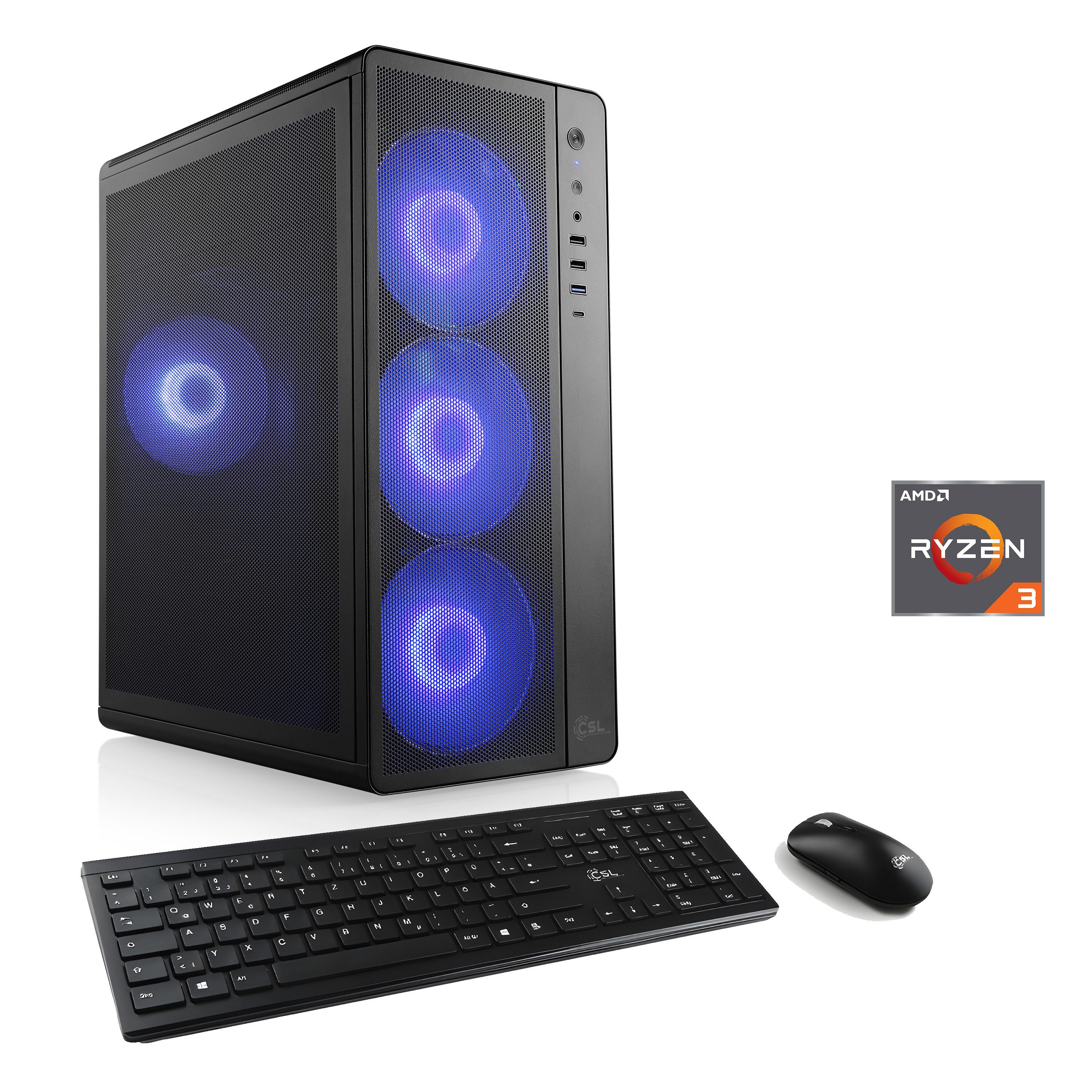 CSL Levitas V29205 PC (AMD Ryzen 3 3200G, 16 GB RAM, 500 GB SSD, Luftkühlung)