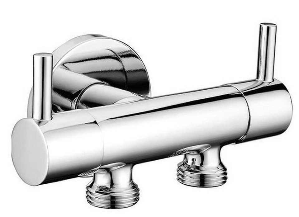 Sapho Umsteller Doppelventil für WC- und Handbrause-Anschluss, Chrom, Sapho-1209-04-B