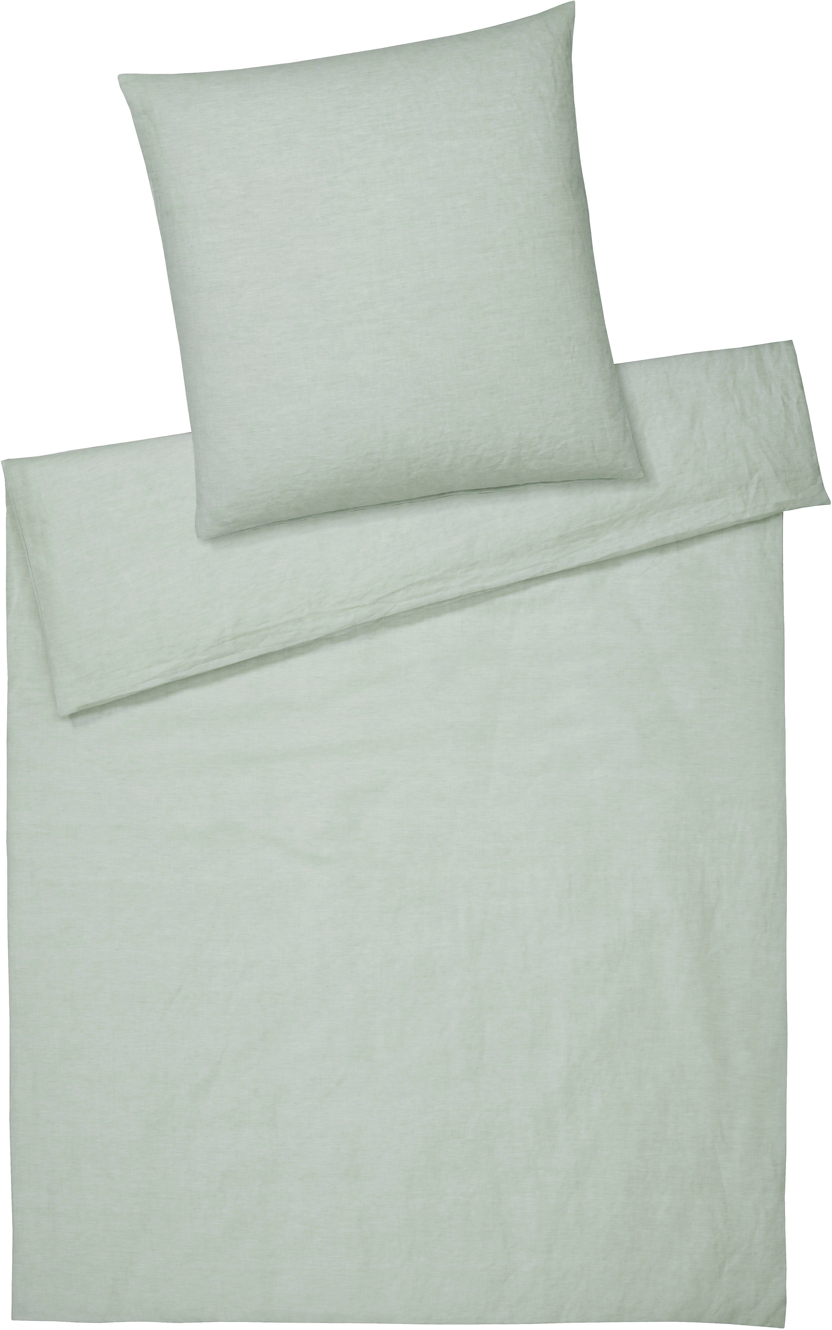 Elegante Bettwäsche Breeze, Halbleinen, 2 teilig, angenehmes Hautgefühl