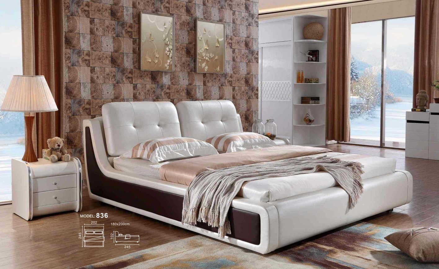 Textil Bett Bett, Polsterbett Luxus Design JVmoebel Einrichtung Doppelbett Ehebett