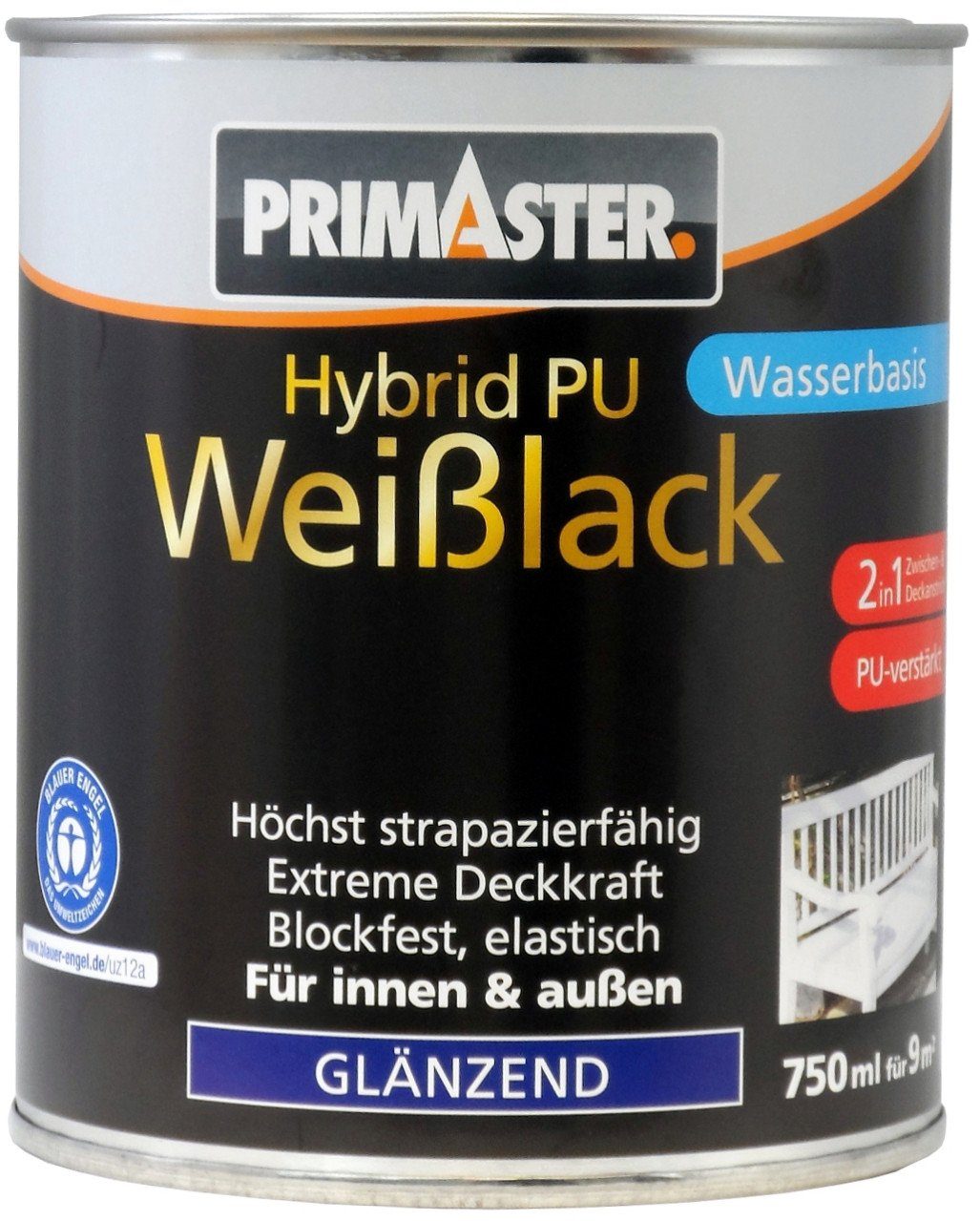 Weißlack Primaster Hybrid-PU-Weißlack 750 ml glänzend