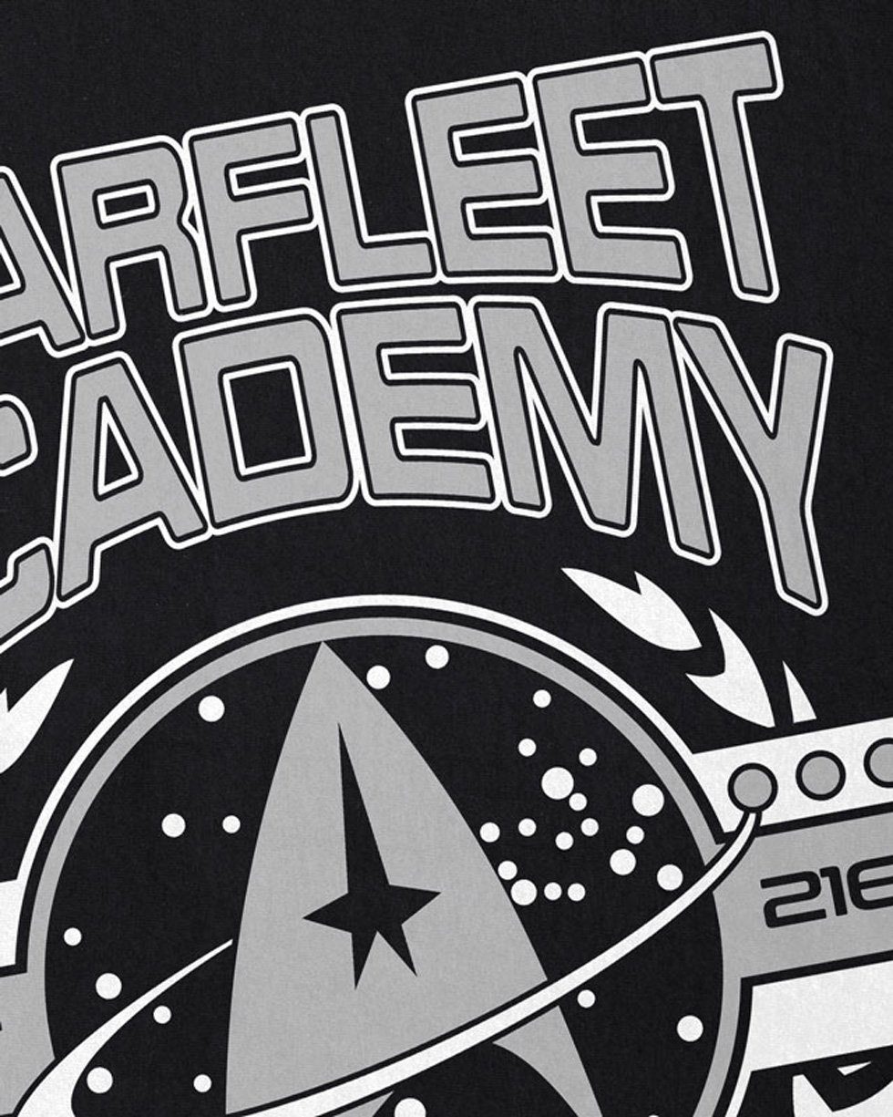 Herren Print-Shirt Trekkie T-Shirt Starfleet sternenflotte schwarz Academy style3