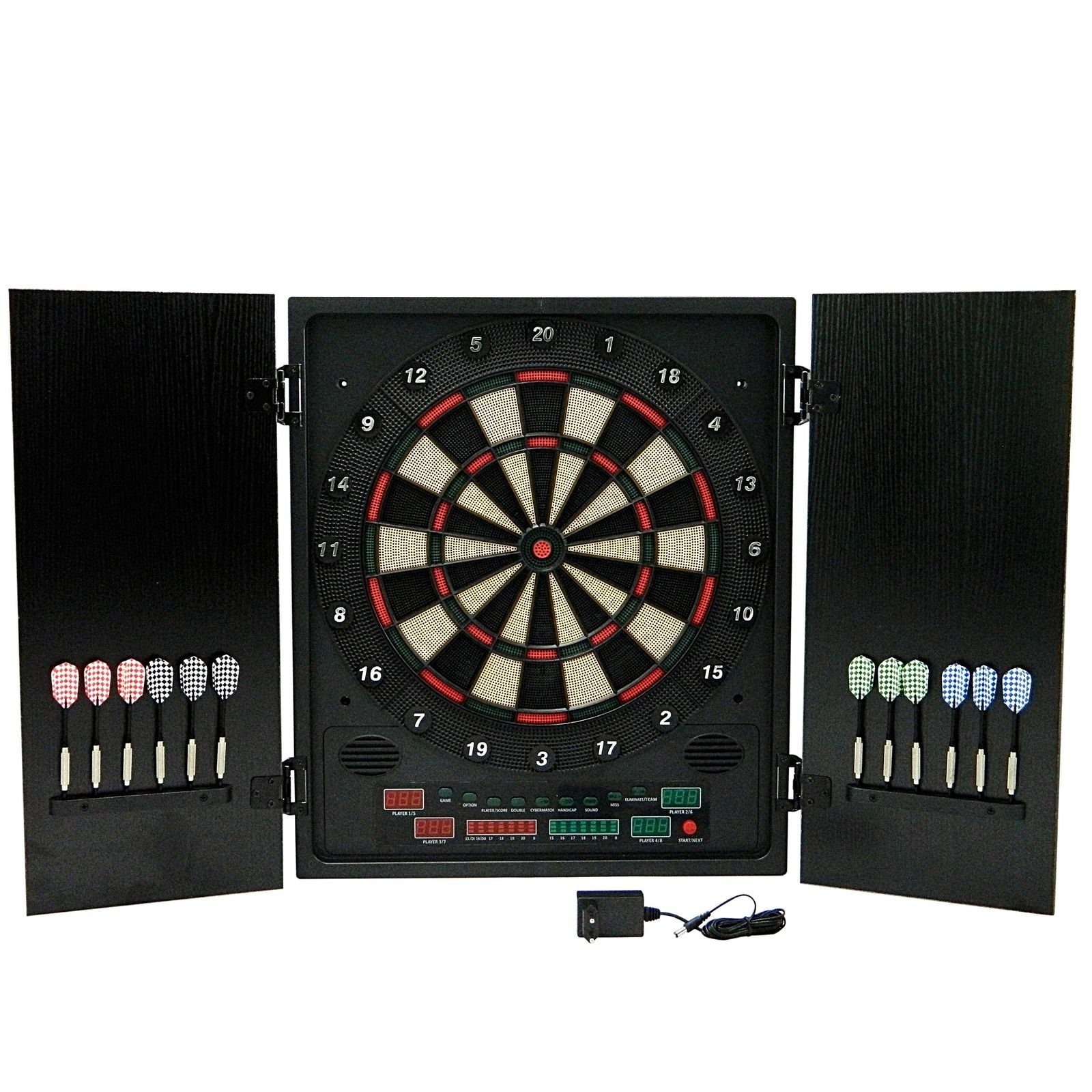 B Best Sporting Dartautomat Elektronische Dartscheibe Glasgow mit LCD-Anzeigen, E-Dartscheibe mit 12 Dartpfeilen & Ersatzspitzen