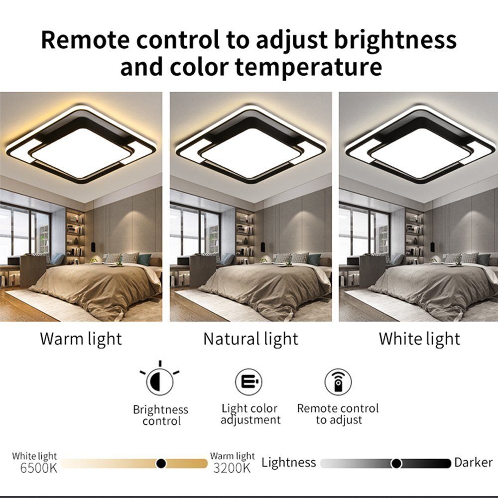 style home Deckenleuchte LED Deckenlampe dimmbar mit Fernbedienung, 90W, Wa günstig online kaufen