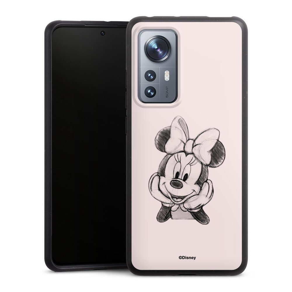 DeinDesign Handyhülle Minnie Mouse Offizielles Lizenzprodukt Disney Minnie Posing Sitting, Xiaomi 12 5G Organic Case Bio Hülle Nachhaltige Handyhülle