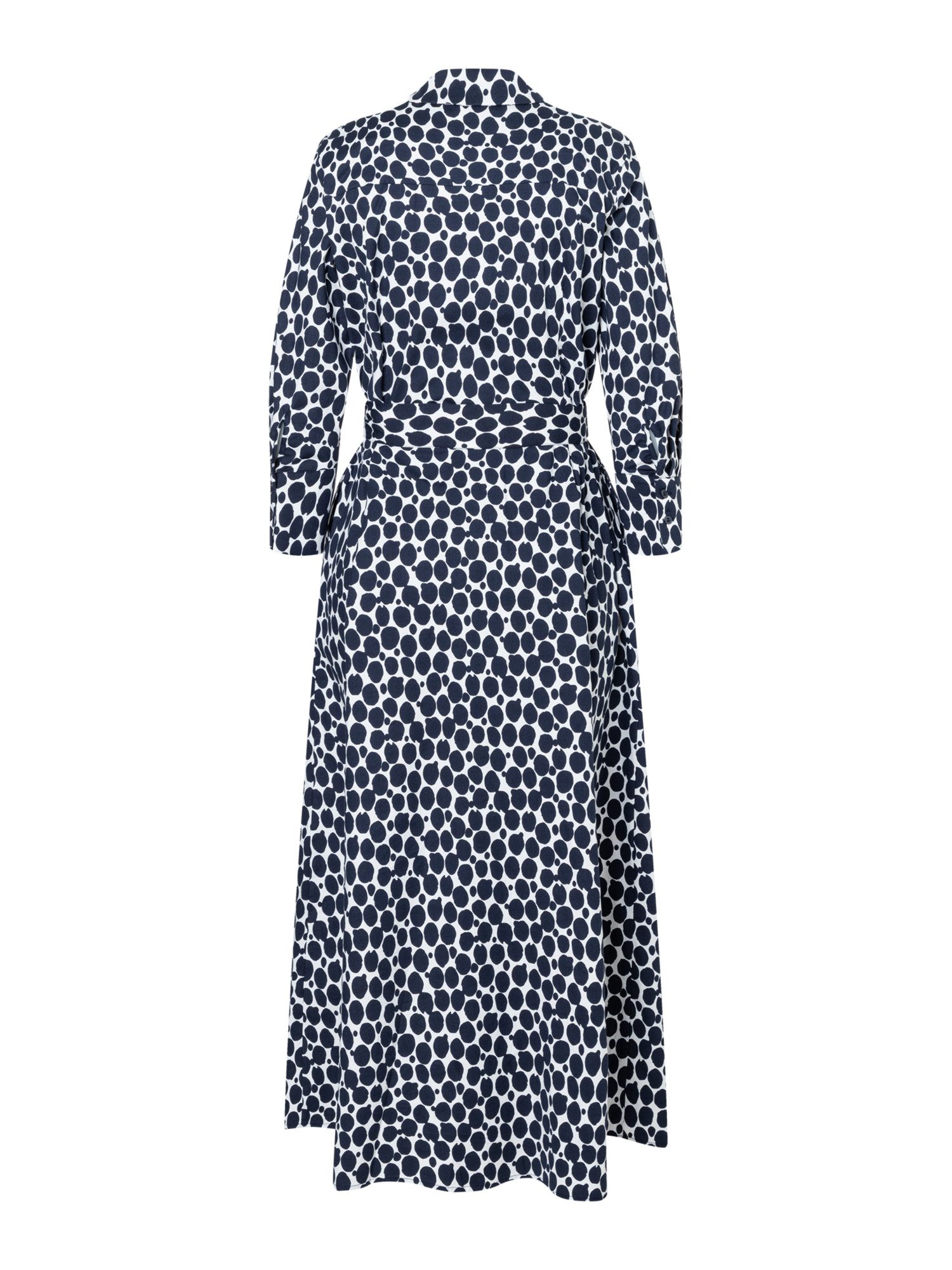 MORE&MORE Blusenkleid langes Hemdblusenkleid mit Tupfenprint