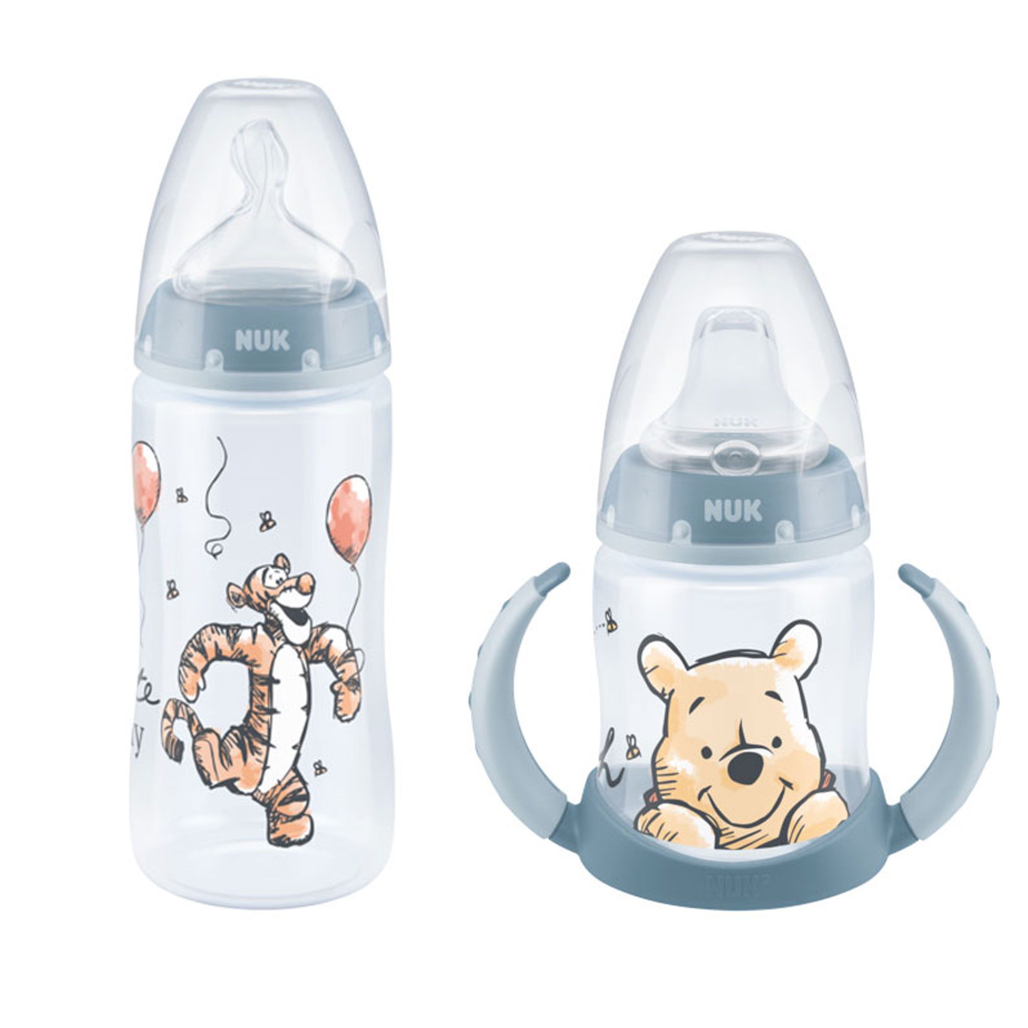 Babyflasche NUK Disney Babytrinklernbecher mit Babyflasche 2M 300ml Vorteilset