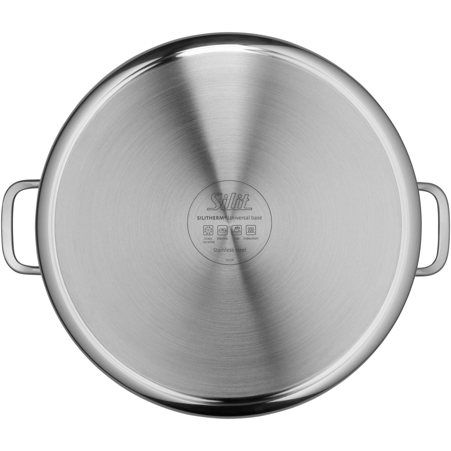 Silit Gemüsetopf Suppentopf Induktion mit Glasdeckel, Cromargan® Edelstahl Rostfrei 18/10 (Set, 2-tlg), für alle Herdarten geeignet, Kochtopf mit extra hohem Rand 12l