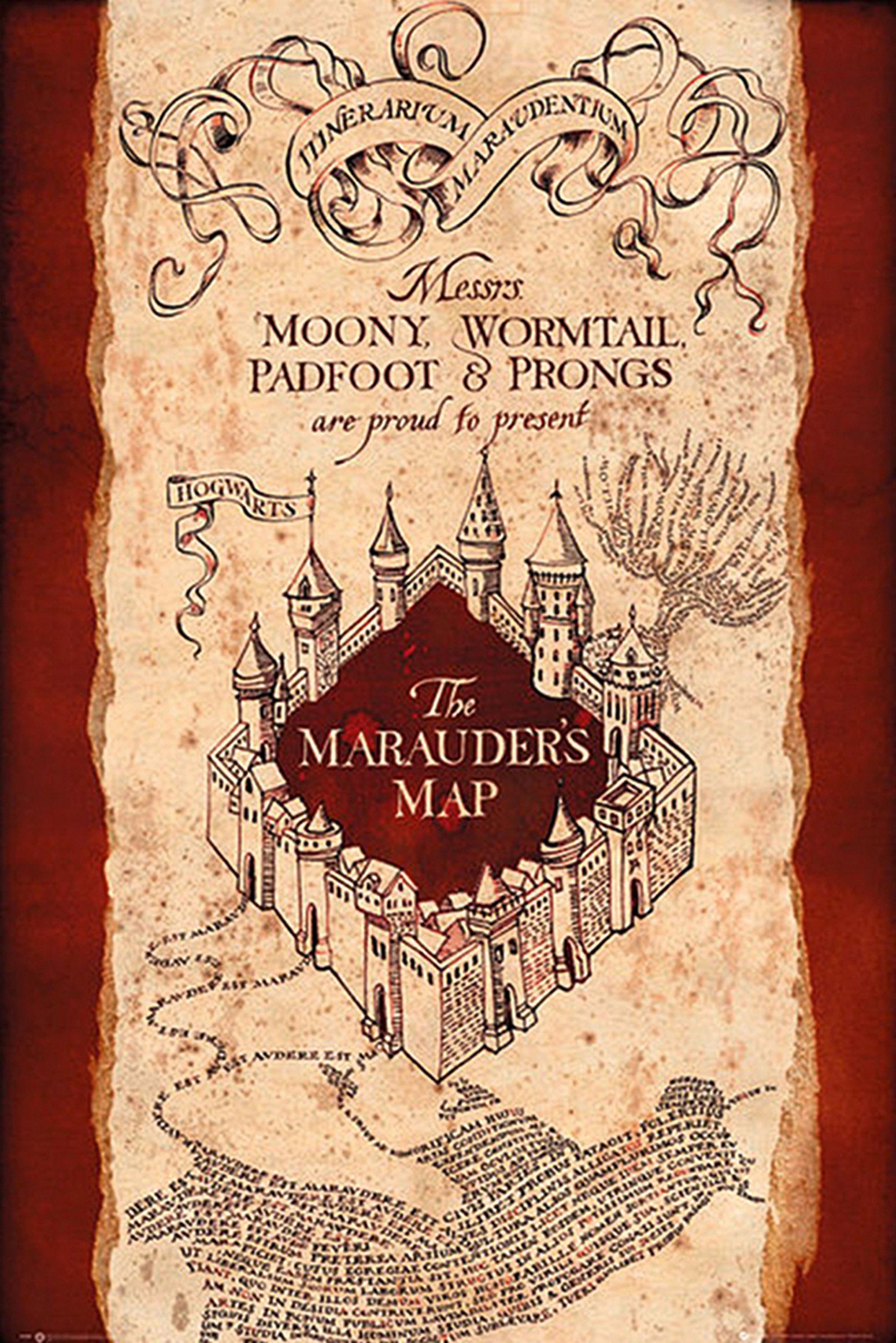 PYRAMID Poster Harry Potter Poster Marauders Map 61 x 91,5 cm