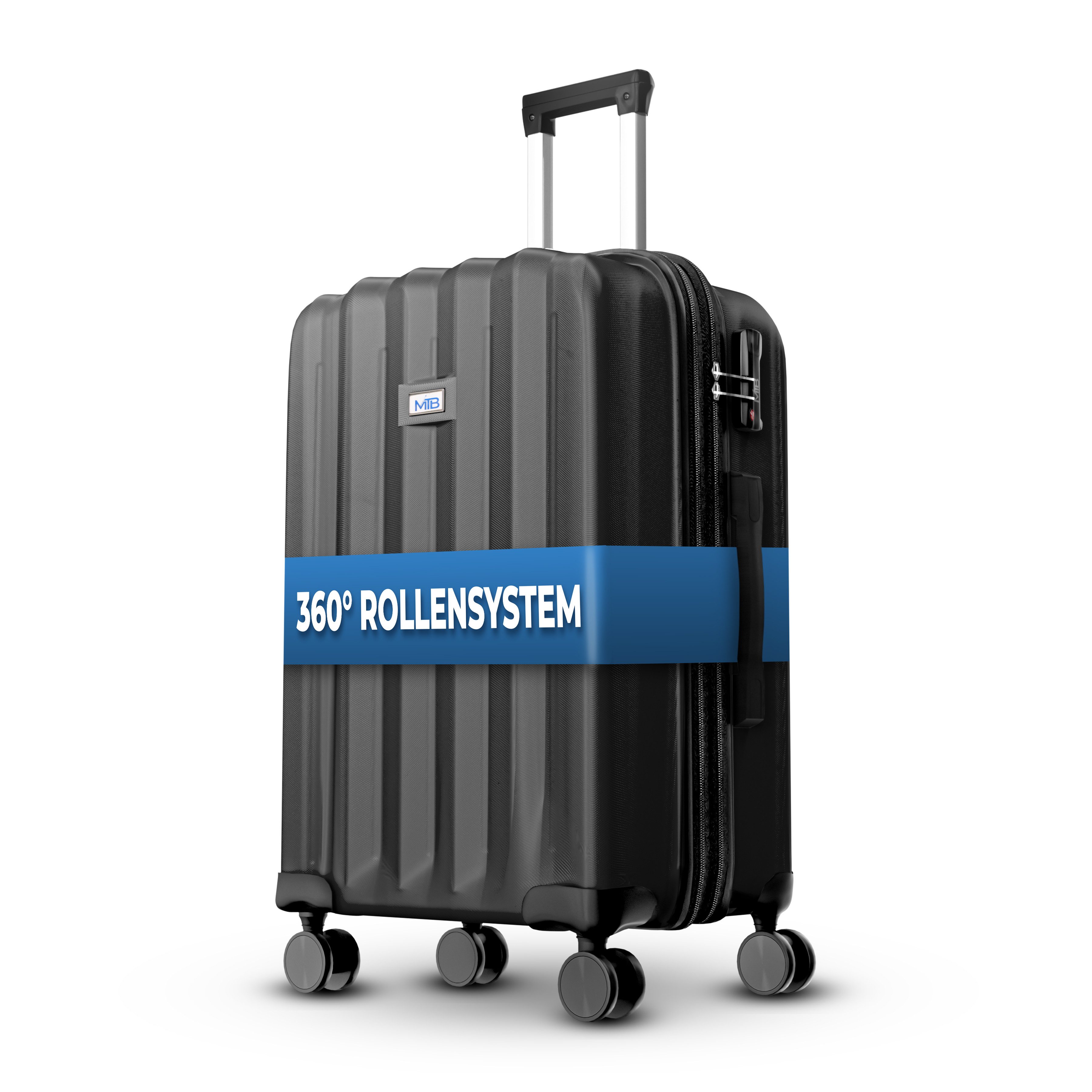 MTB Koffer Reisekoffer Rollkoffer Hartschalen Handgepäck ABS Dehnungsfuge, Handgepäck - Mittlerer Koffer- Großer Koffer