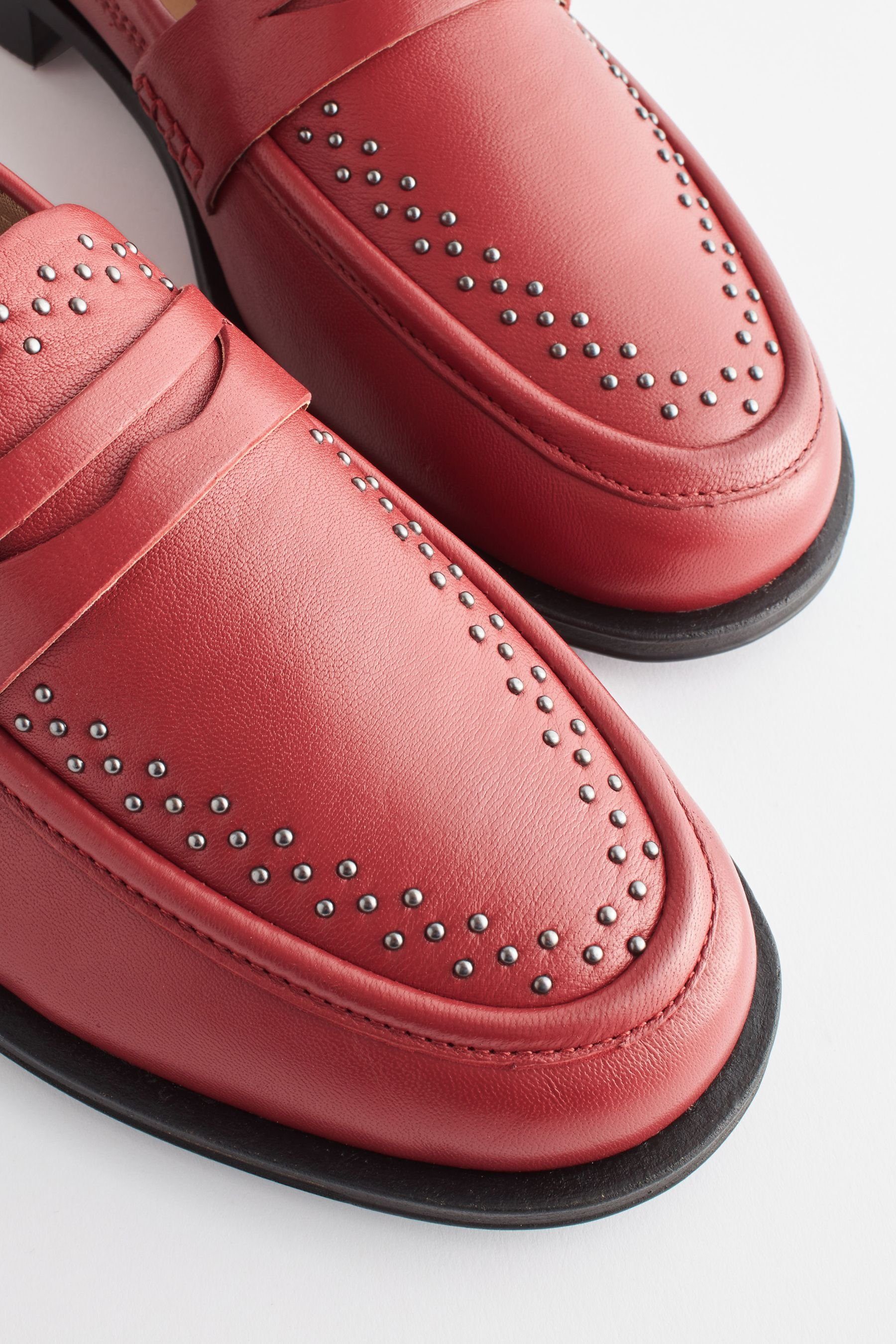 Next Forever Comfort® Loafer mit Nieten Red (1-tlg) Leder-Lofer